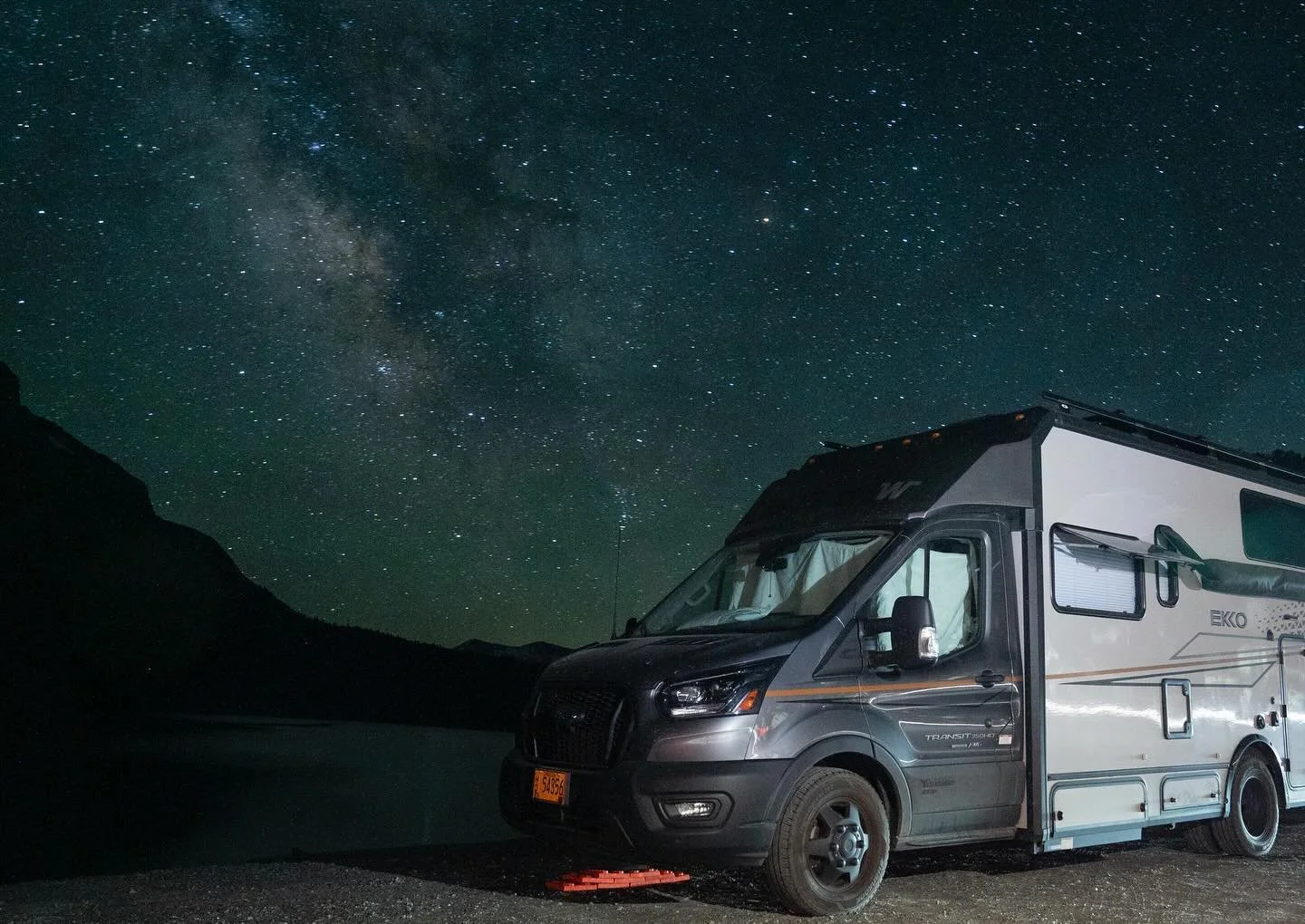 We named her Tootsie after the elderly woman who owns a honky tonk bar in Nashville where we drank whiskey and sang our heart out. 

1 The Milky Way while boondocking in Yosemite. 
2 Bread Rocks where you can see the indents of Native American flour 
