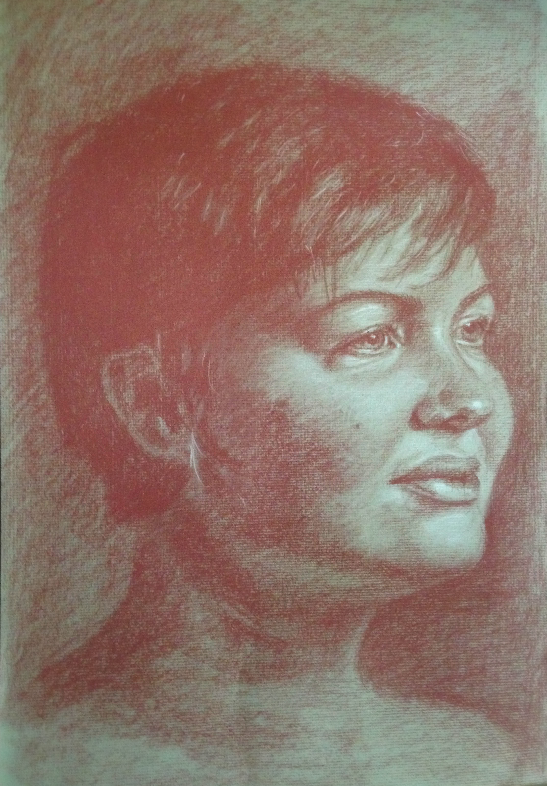 Portrait of a Woman in three-quarters view