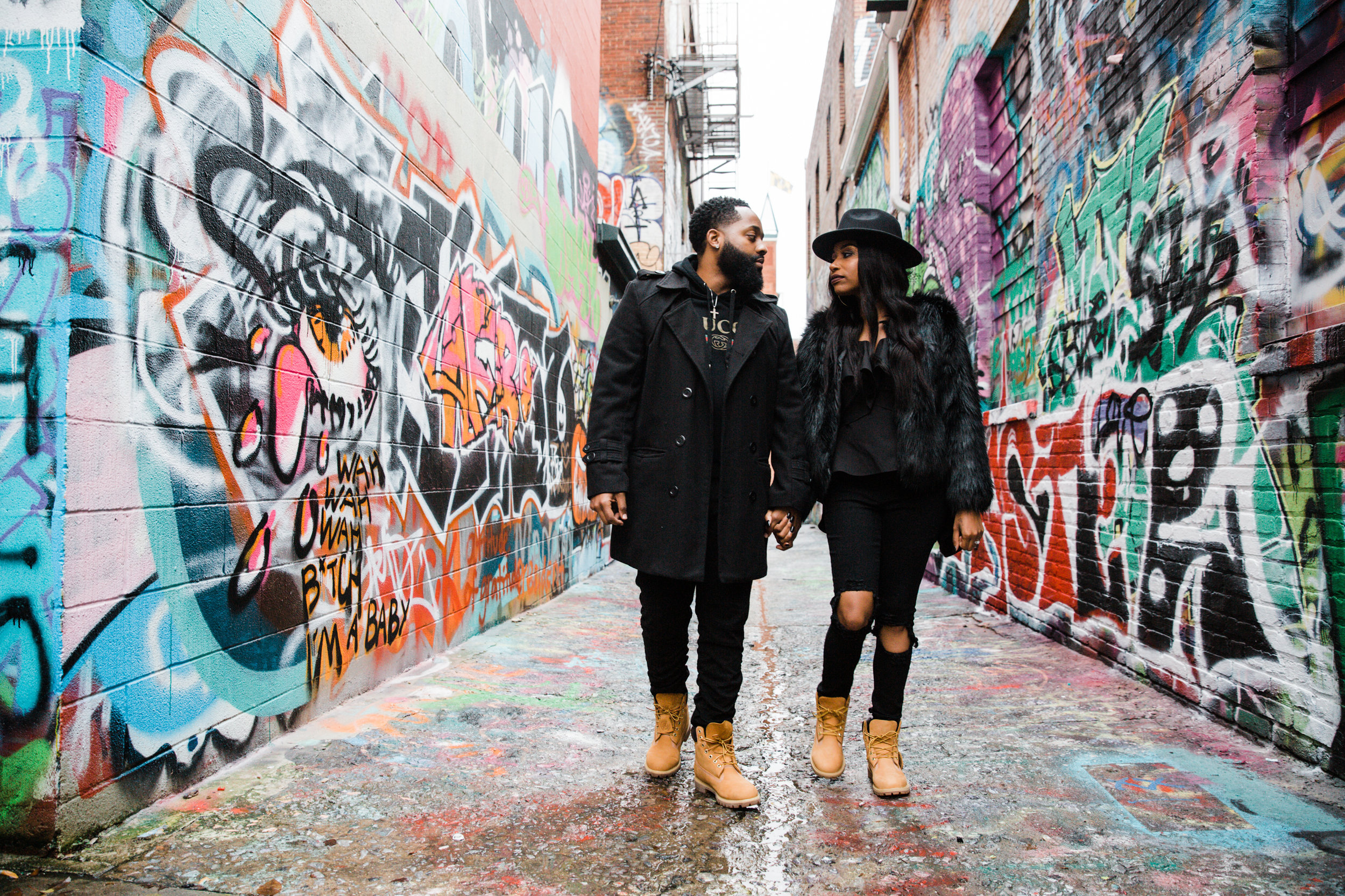 Creative Baltimore Graffiti Alley Engagement Session Megapixels Media Photography-4.jpg