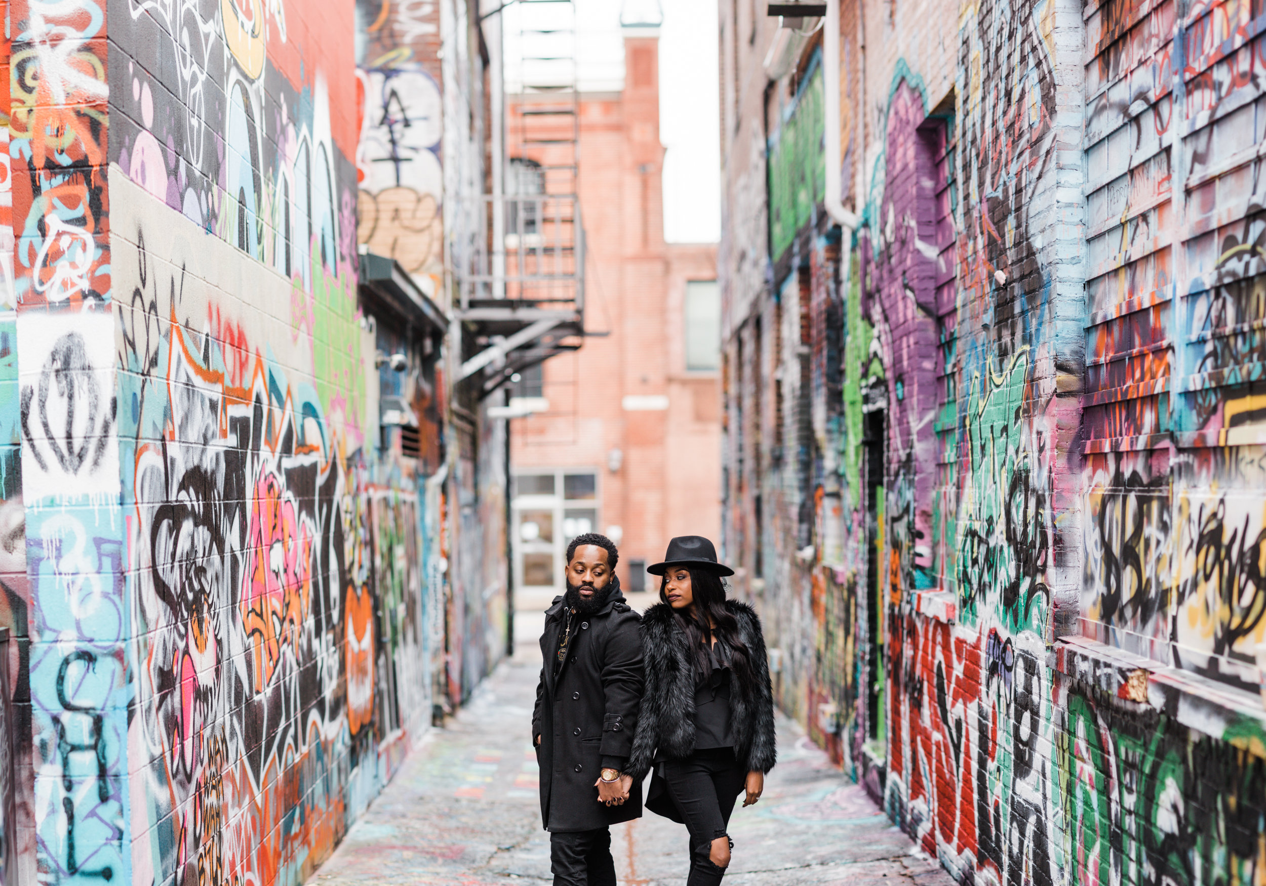 Top Engagement Photographs in Maryland by Megapixels Media Photography at Graffiti Alley.jpg