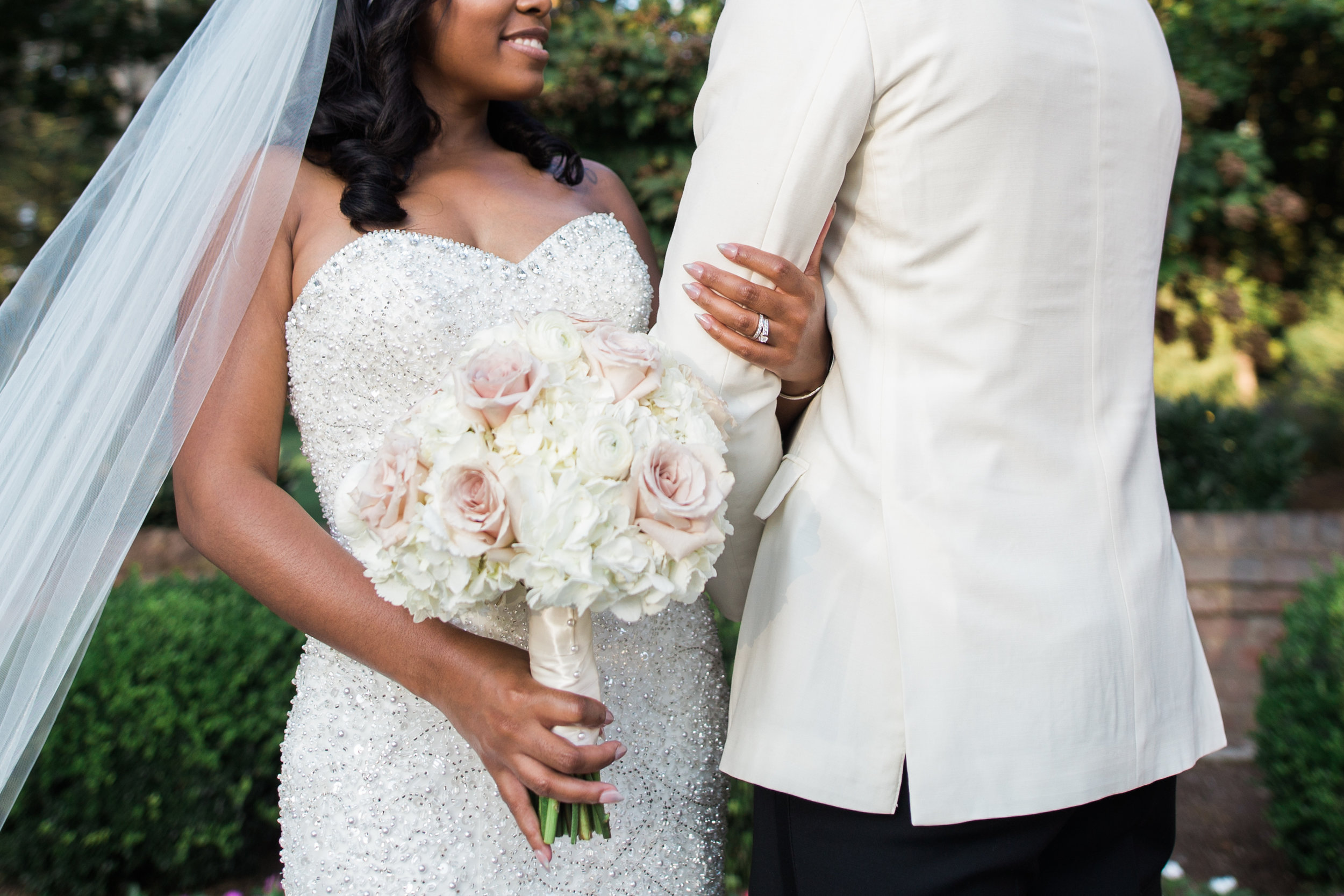 Black Wedding Photographer in Washington DC Megapixels Media black bride with bridal bouquet.jpg