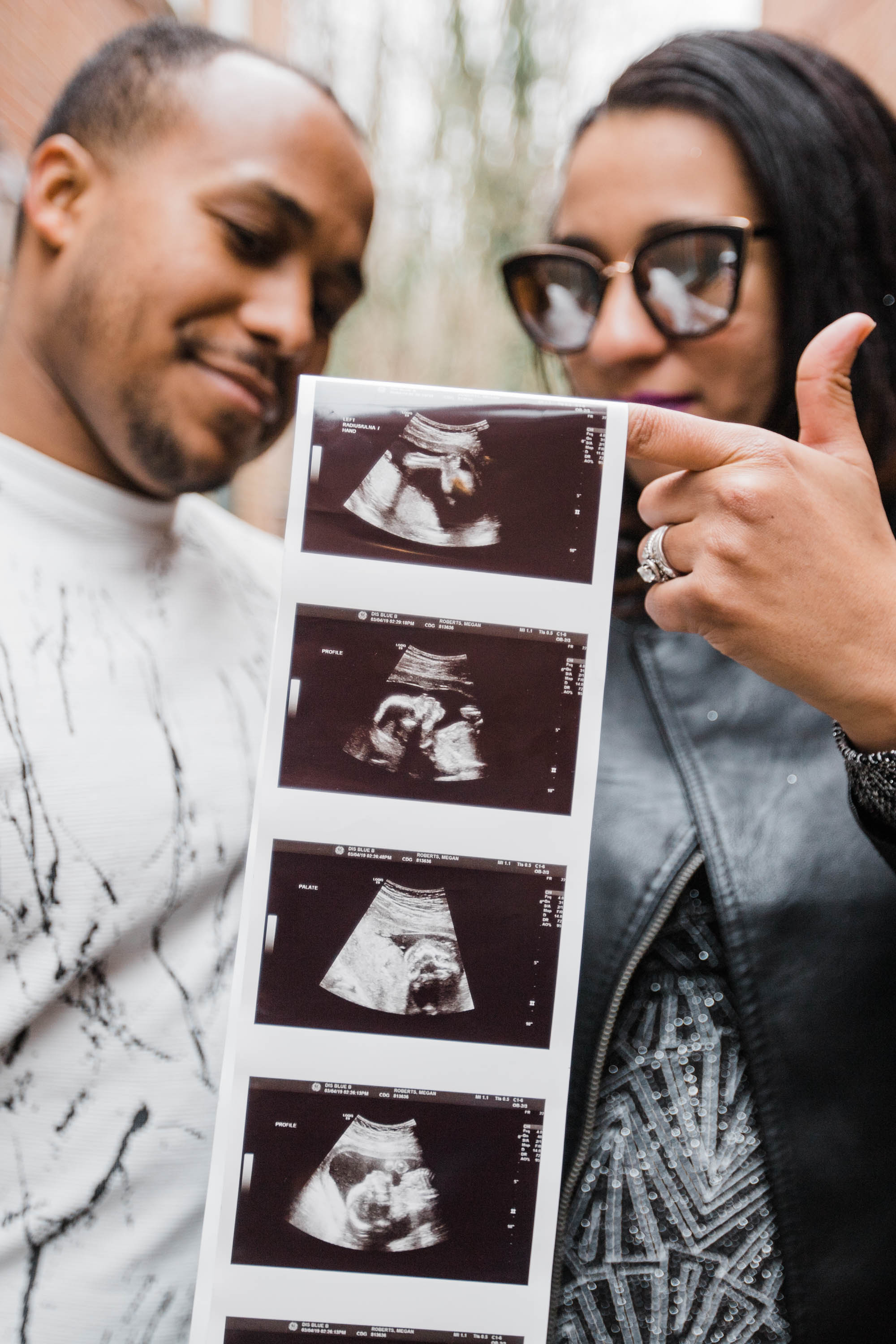 Hand lettered Black Leather jacket Pregnancy Announcement Baltimore Maternity Photographer Megapixels Media Photography-10.jpg