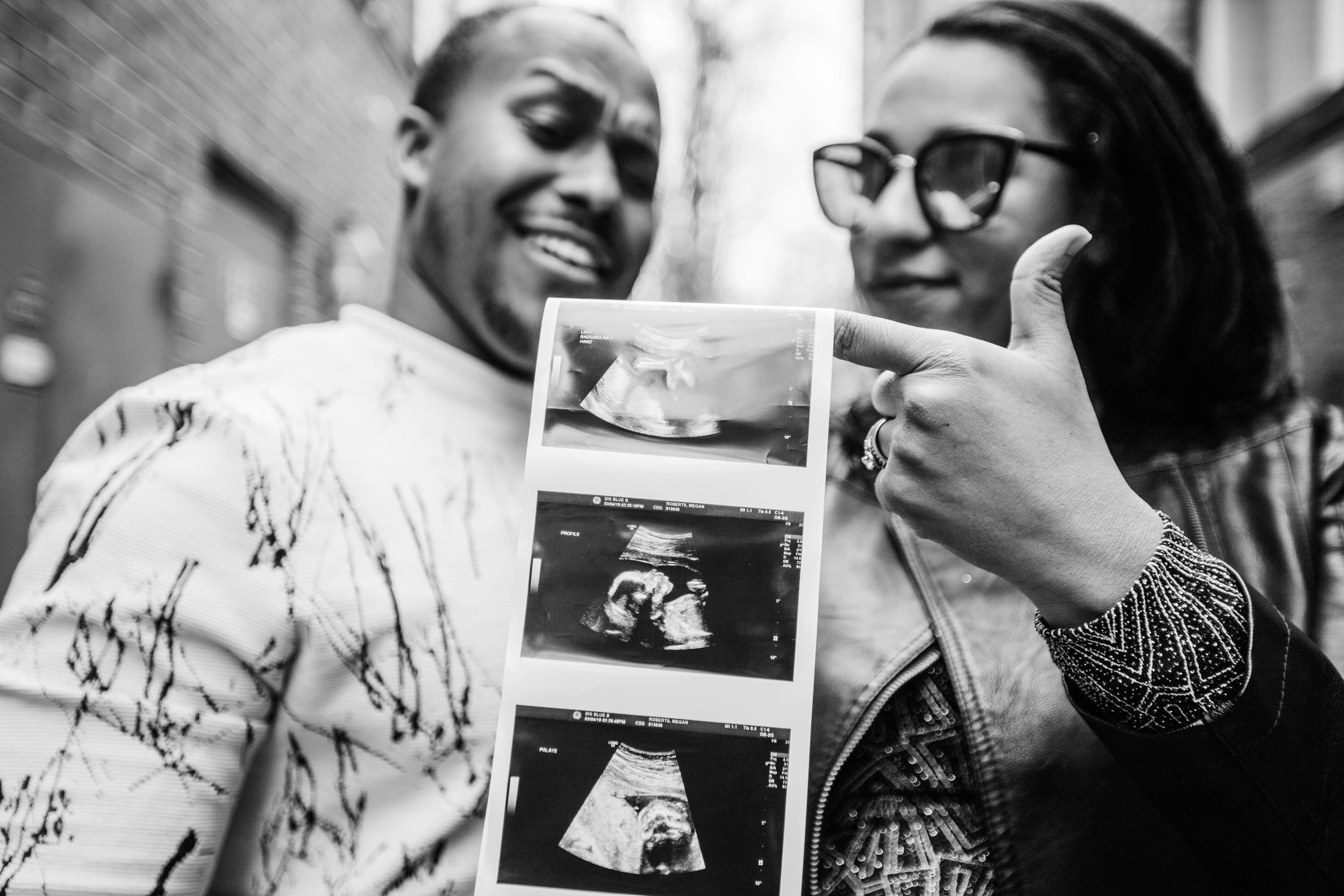 Hand lettered Black Leather jacket Pregnancy Announcement Baltimore Maternity Photographer Megapixels Media Photography-34.jpg