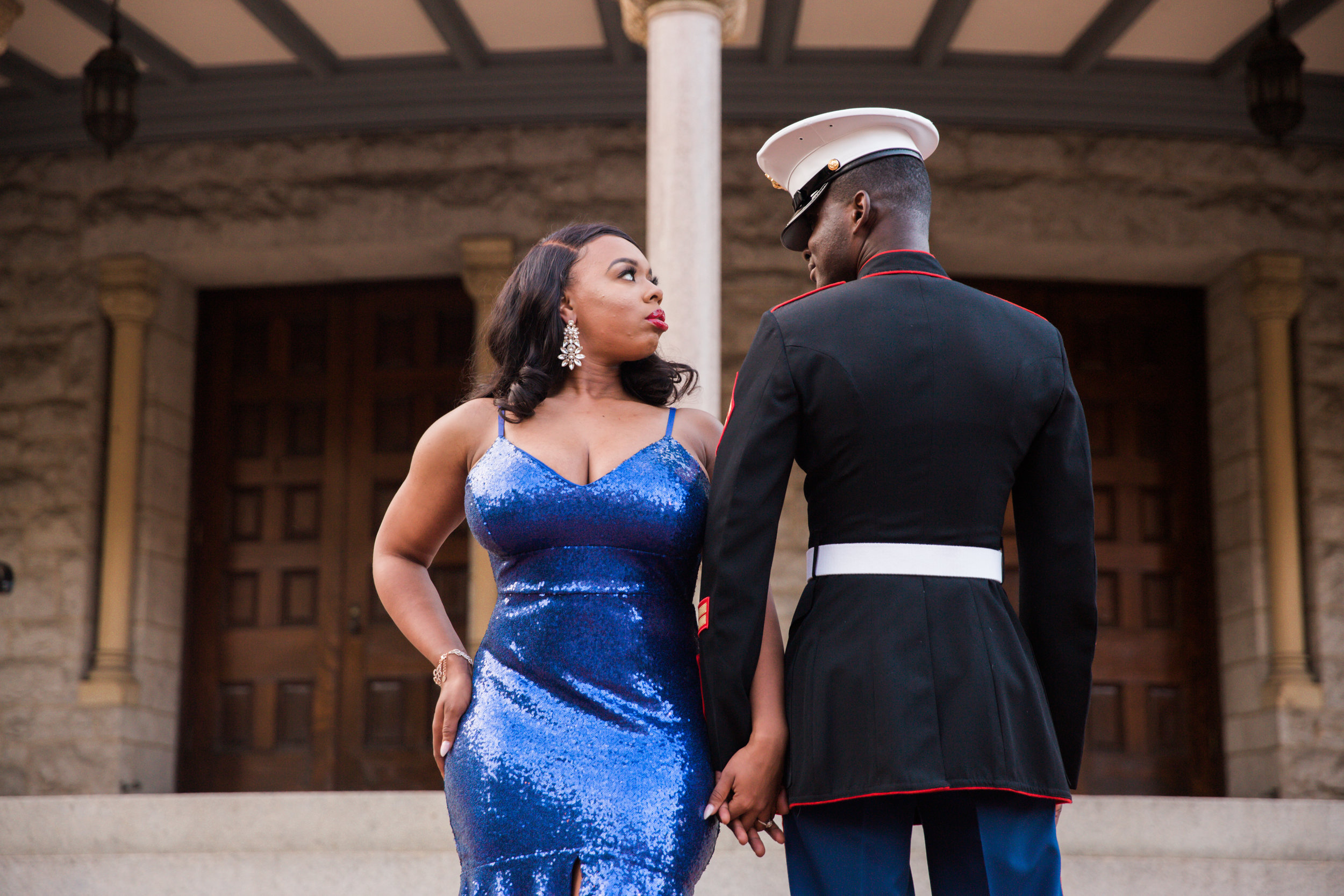 Royal Blue Marine Engagement Session Black Bride Wedding Photographers Megapixels Media Baltimore Maryland Photographers-21.jpg