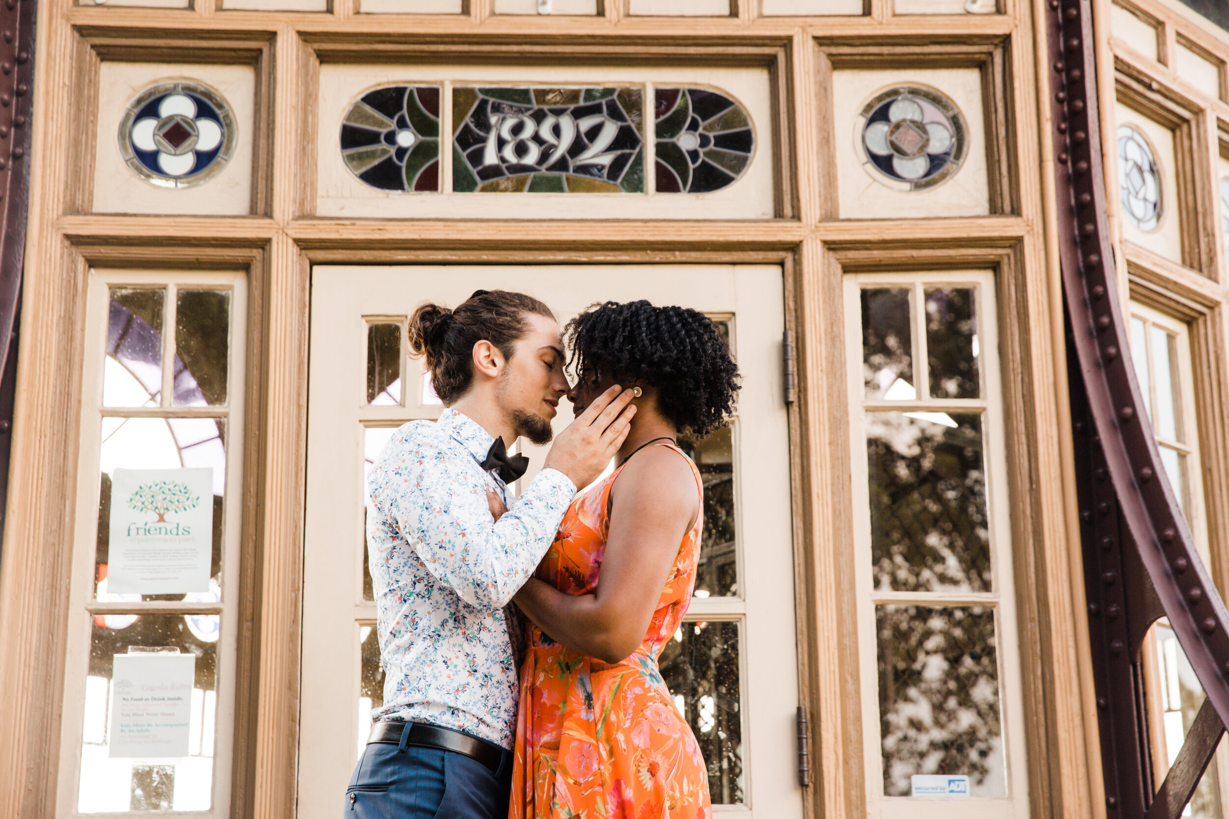Golden Hour Engagement Session in Baltimore Maryland Patterson Park Pagoda DC Wedding Photographers Megapixels Media Photography and Videography Mixed Couple Multiracial Bride and Groom-4.jpg