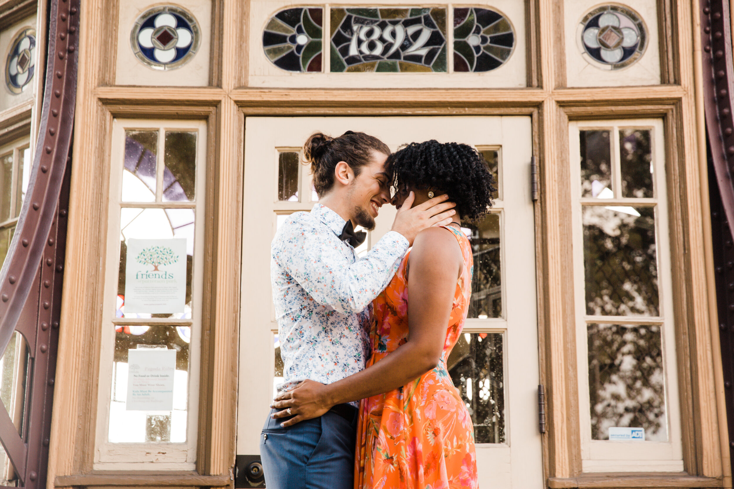Golden Hour Engagement Session in Baltimore Maryland Patterson Park Pagoda DC Wedding Photographers Megapixels Media Photography and Videography Mixed Couple Multiracial Bride and Groom-5.jpg