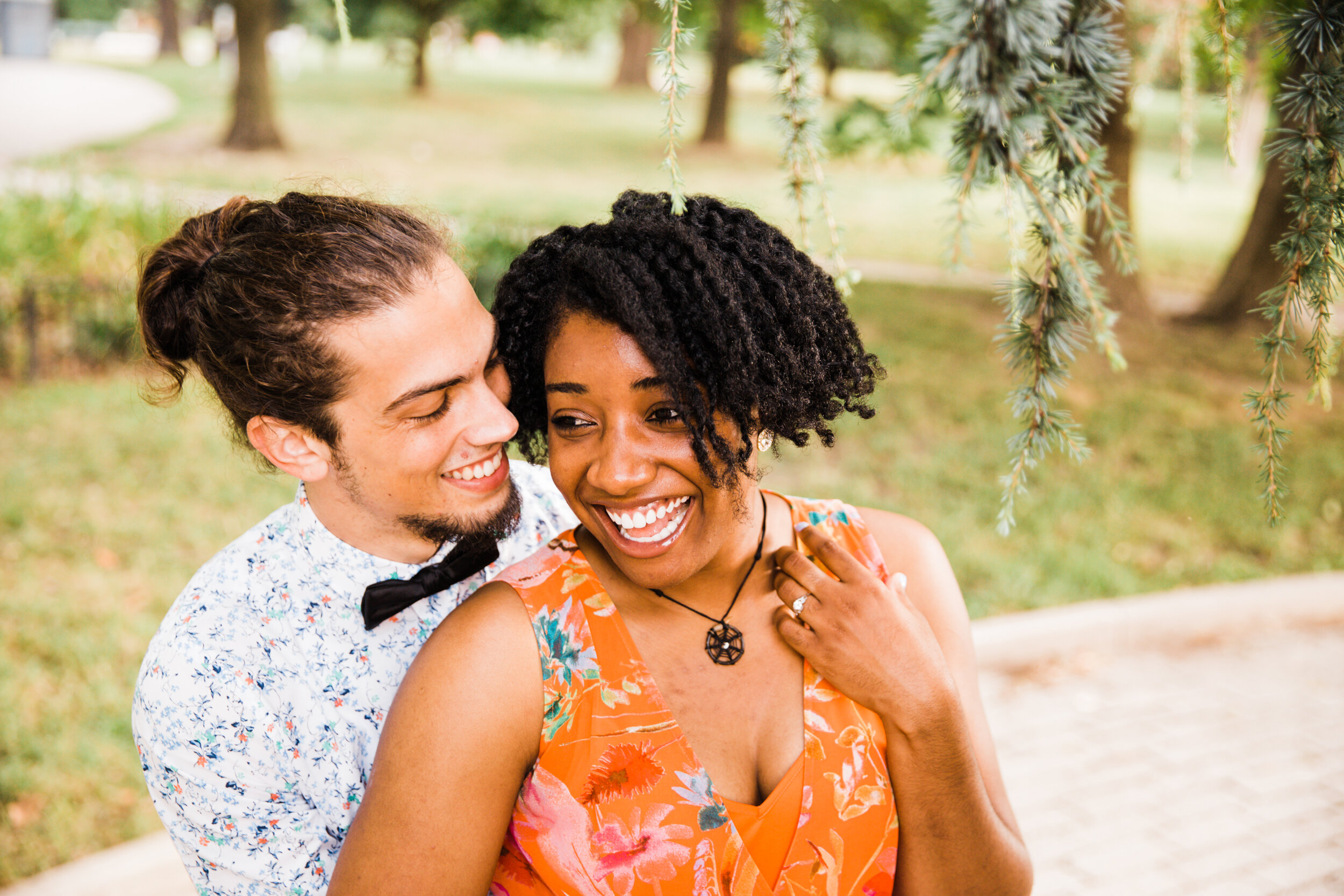 Golden Hour Engagement Session in Baltimore Maryland Patterson Park Pagoda DC Wedding Photographers Megapixels Media Photography and Videography Mixed Couple Multiracial Bride and Groom-13.jpg