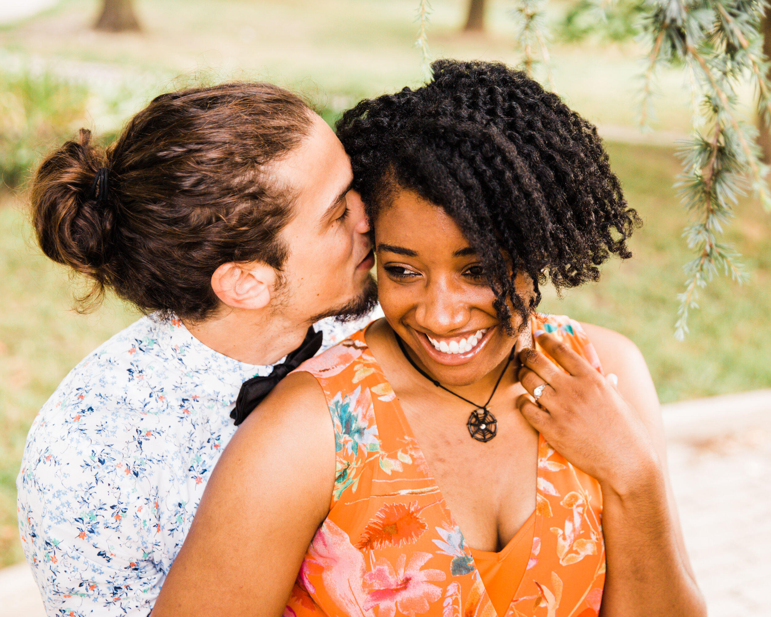 Golden Hour Engagement Session in Baltimore Maryland Patterson Park Pagoda DC Wedding Photographers Megapixels Media Photography and Videography Mixed Couple Multiracial Bride and Groom-14.jpg