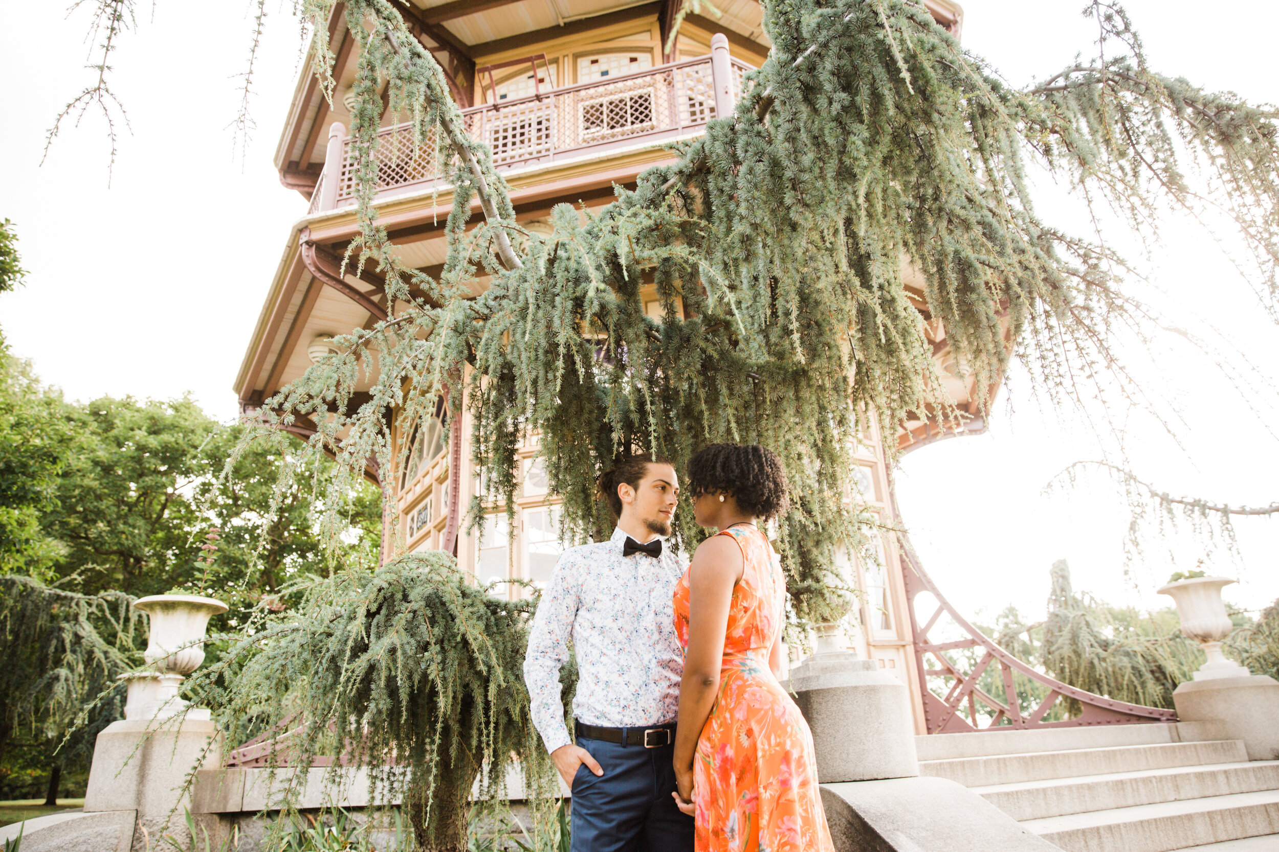 Golden Hour Engagement Session in Baltimore Maryland Patterson Park Pagoda DC Wedding Photographers Megapixels Media Photography and Videography Mixed Couple Multiracial Bride and Groom-22.jpg
