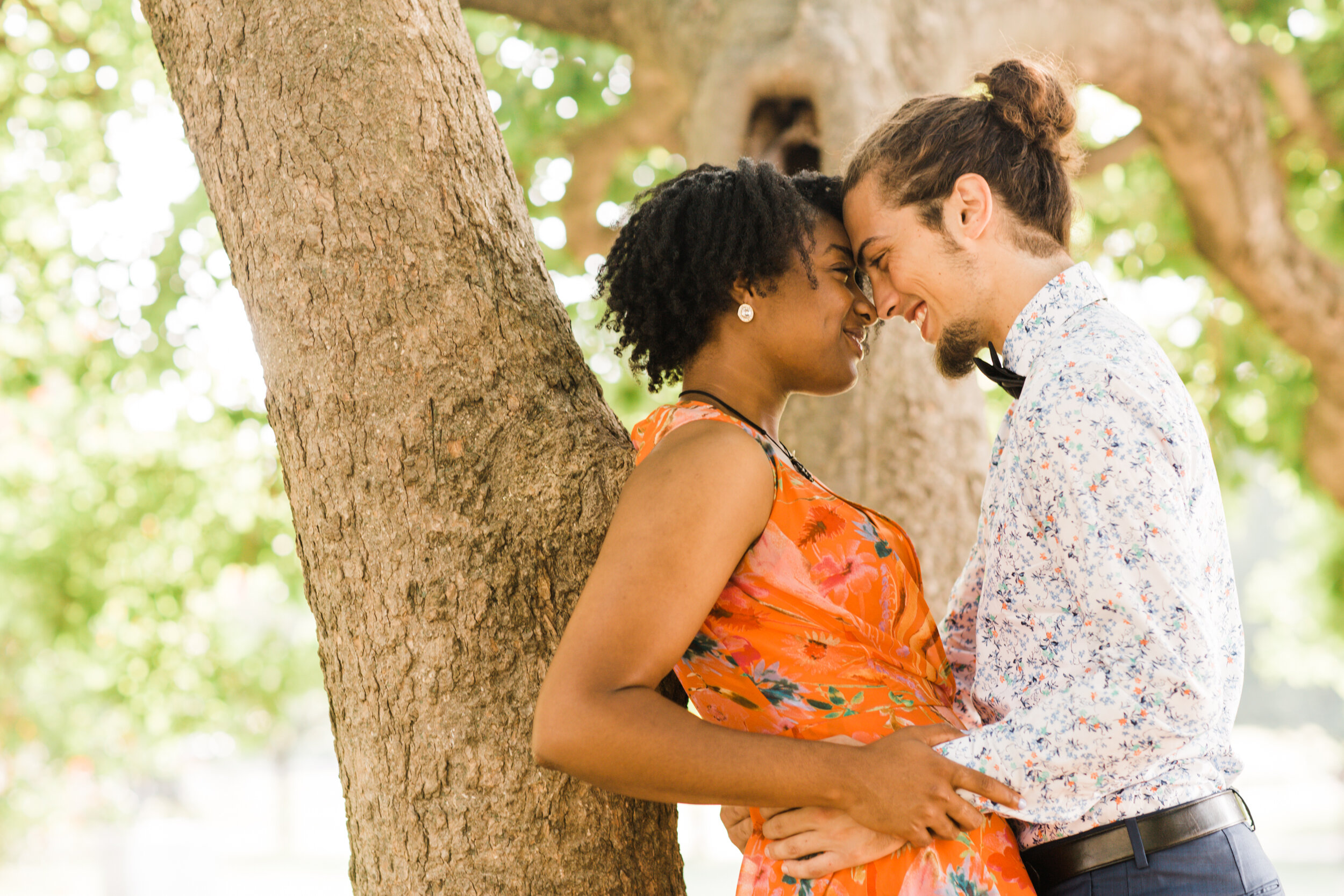 Golden Hour Engagement Session in Baltimore Maryland Patterson Park Pagoda DC Wedding Photographers Megapixels Media Photography and Videography Mixed Couple Multiracial Bride and Groom-28.jpg