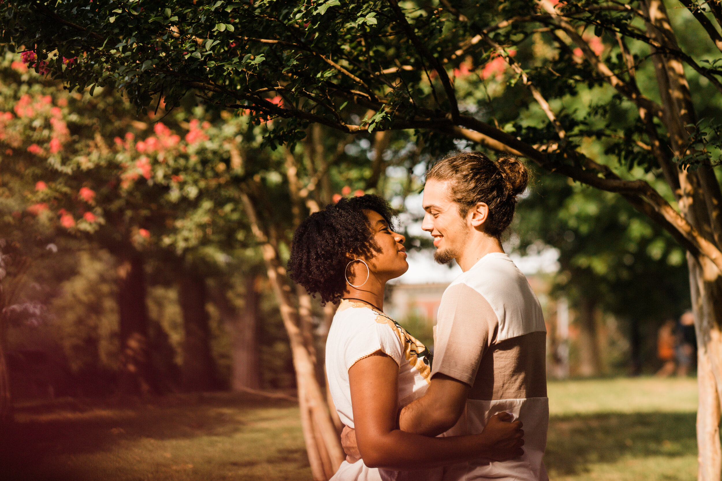 Golden Hour Engagement Session in Baltimore Maryland Patterson Park Pagoda DC Wedding Photographers Megapixels Media Photography and Videography Mixed Couple Multiracial Bride and Groom-39.jpg