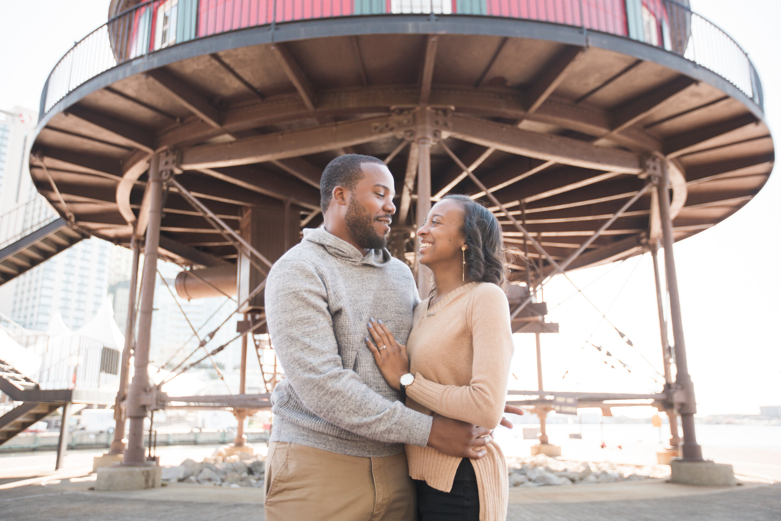 Engagement Session at Pier 5 in Baltimore Maryland shot by Megapixels Media Photography Best Wedding Photographers in Maryland How Long Should Engagement Sessions be-3.jpg