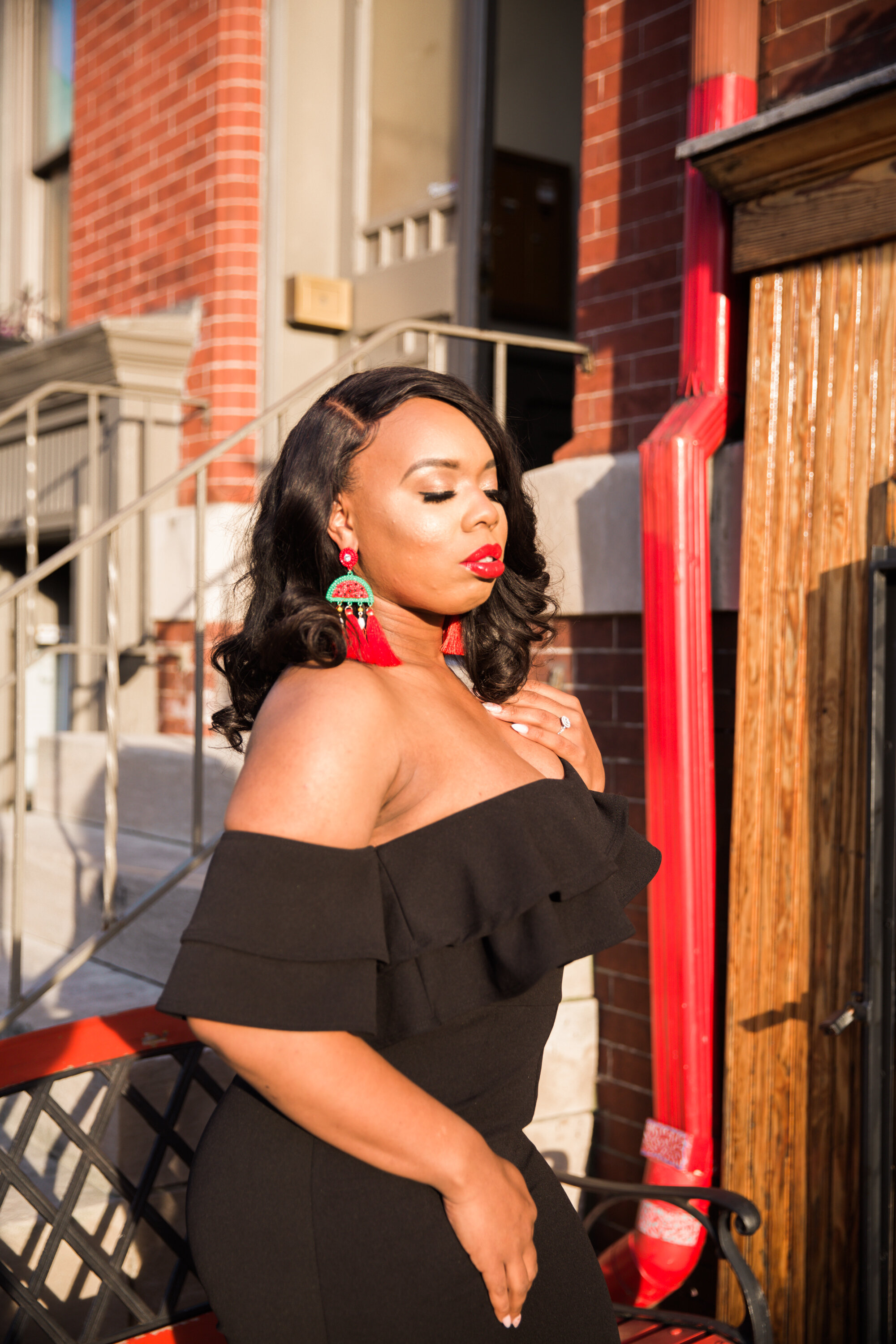 Sexy Black and Red Engagment  Session in Baltimore City Maryland with Best Wedding Photographers Megapixels Media Photography Husband mand Wife Wedding Photographers-11.jpg