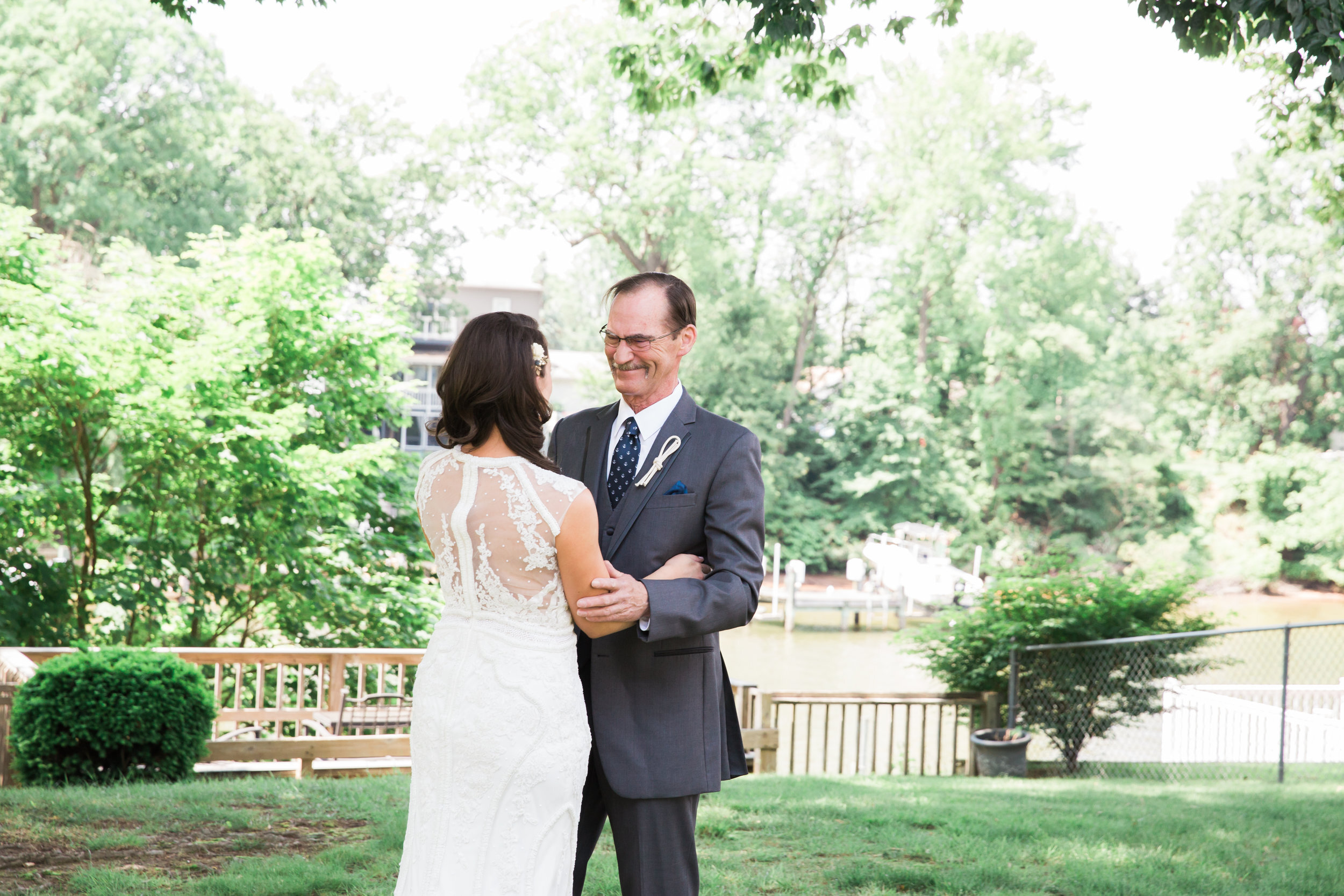 Sweet Wedding Photo First Look with Dad Megapixels Media Photography Baltimore Maryland Photographers.jpg