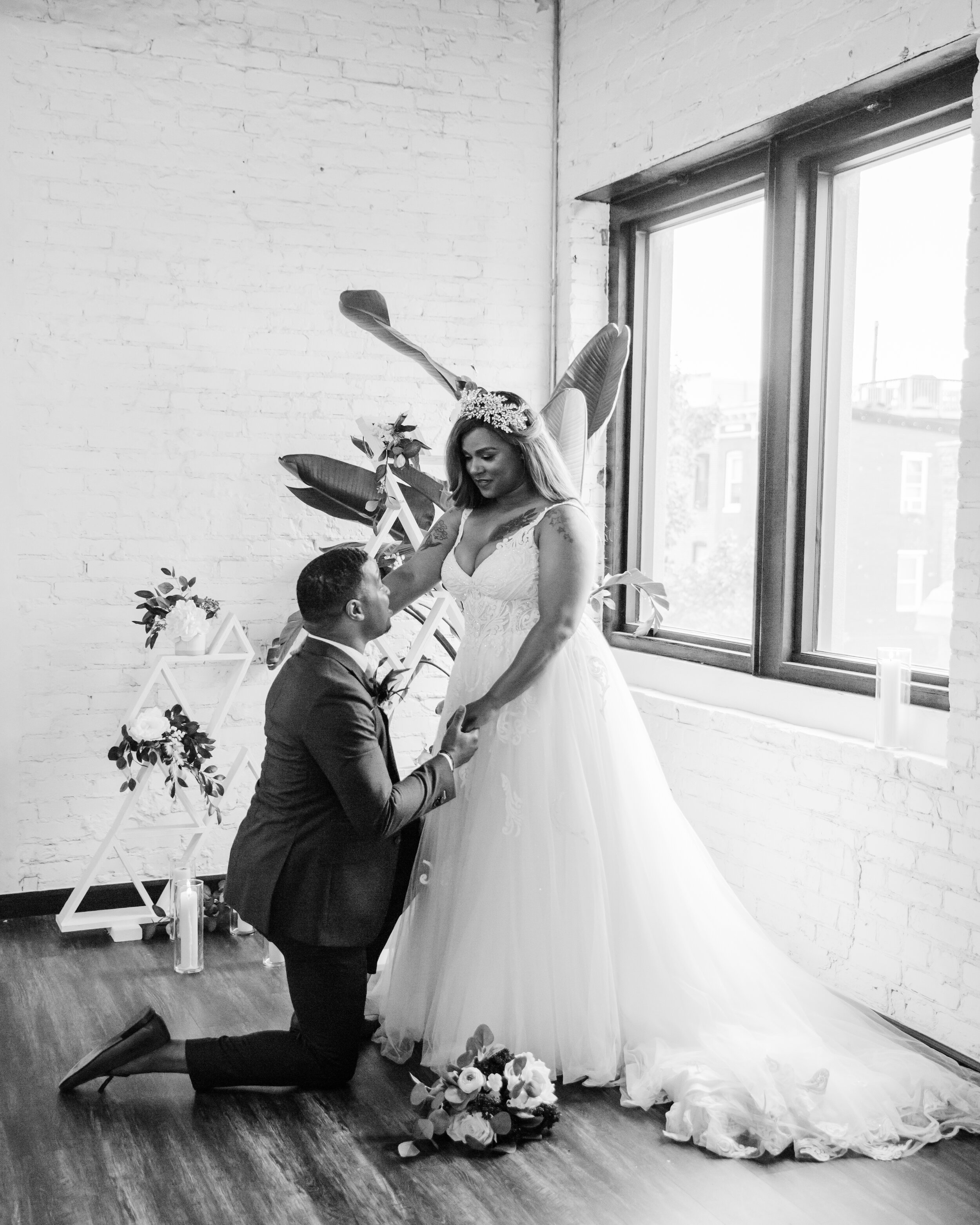 Curvy Bride with Tattoos Alternative Wedding at HABITAT at Seya in Baltimore City Maryland Wedding Photographers Megapixels Media Photography Black Husband and WWife Photographers (19 of 32).jpg