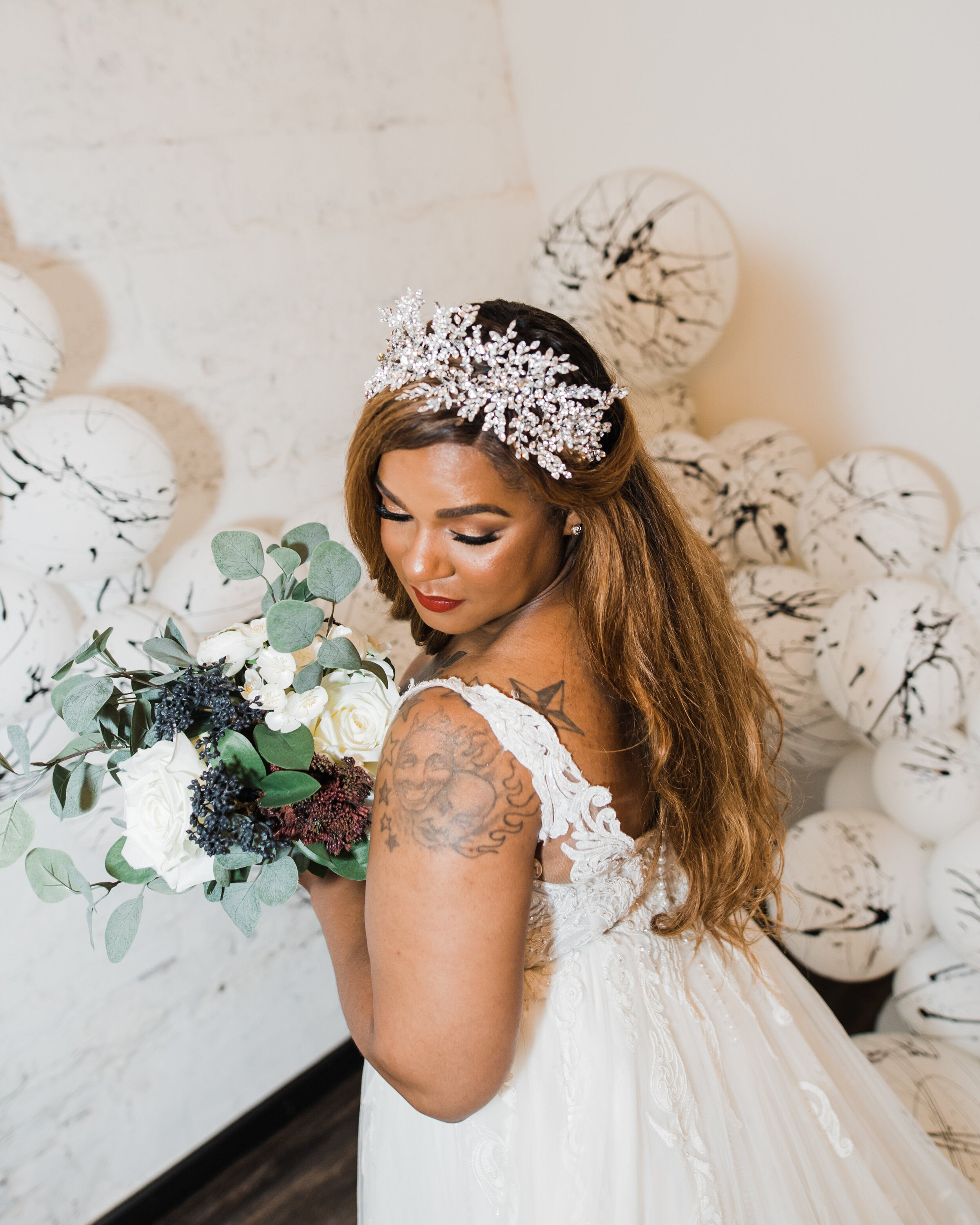 Curvy Bride with Tattoos Alternative Wedding at HABITAT at Seya in Baltimore City Maryland Wedding Photographers Megapixels Media Photography Black Husband and WWife Photographers (20 of 32).jpg