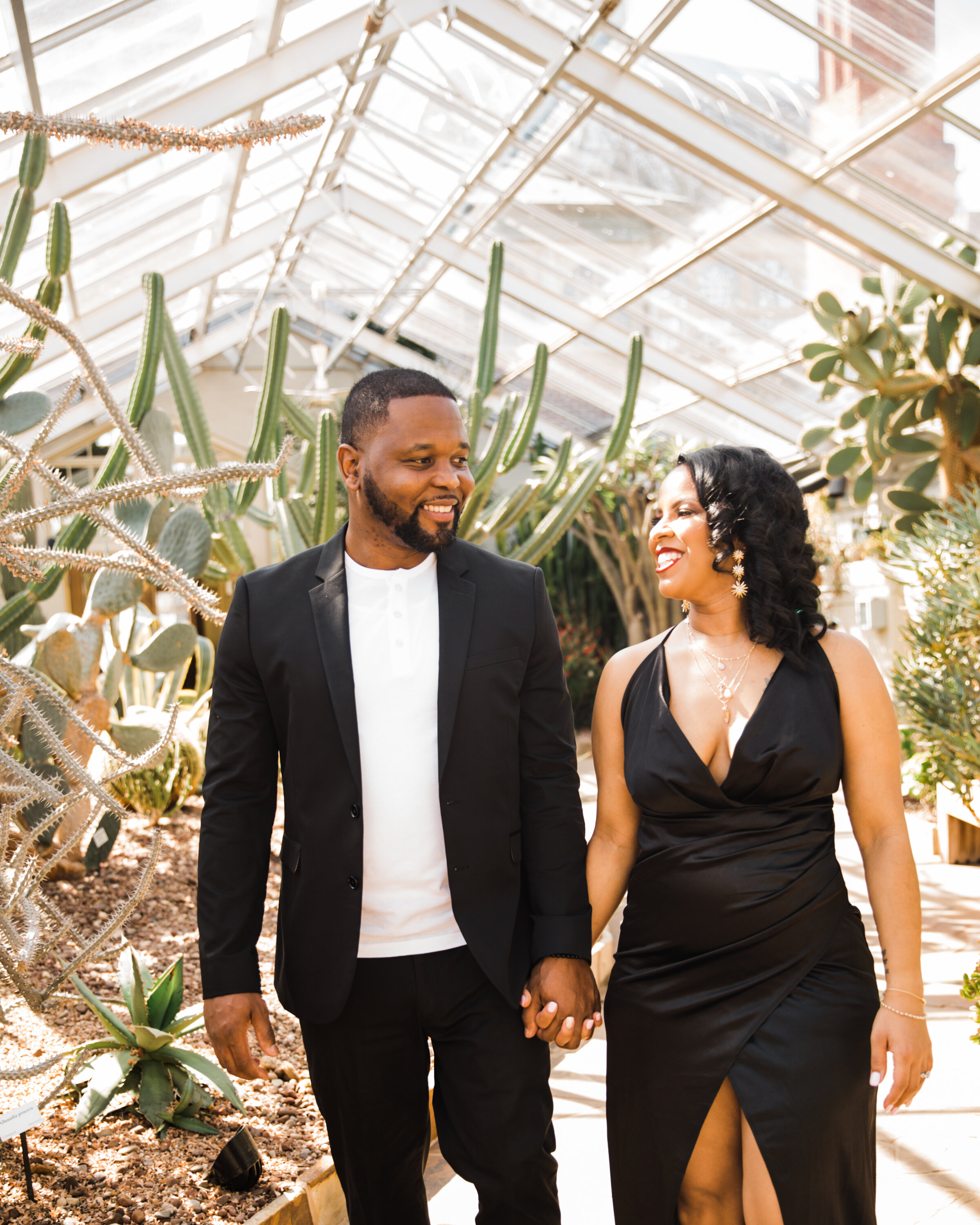 Best Wedding Photographers in Baltimore Free Engagement Session Maryland Megapixels Media Photography Rawlings Conservatory Engagement Photos Black Dress Black Couple in Love-3.jpg