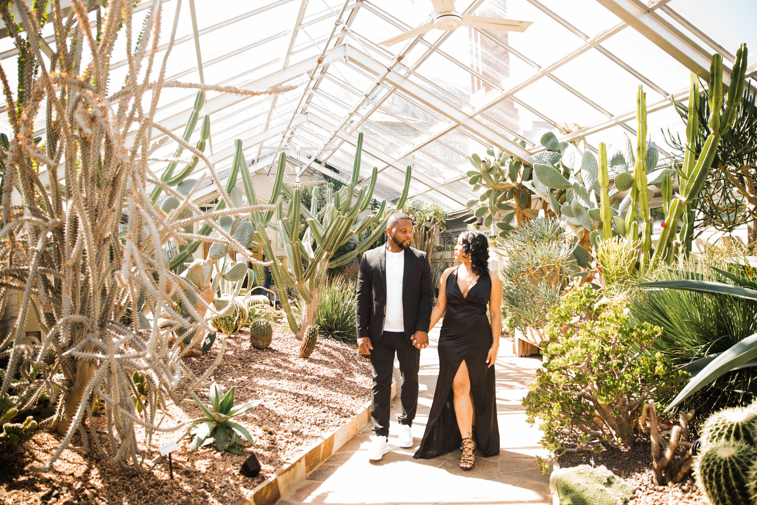 Best Wedding Photographers in Baltimore Free Engagement Session Maryland Megapixels Media Photography Rawlings Conservatory Engagement Photos Black Dress Black Couple in Love-2.jpg