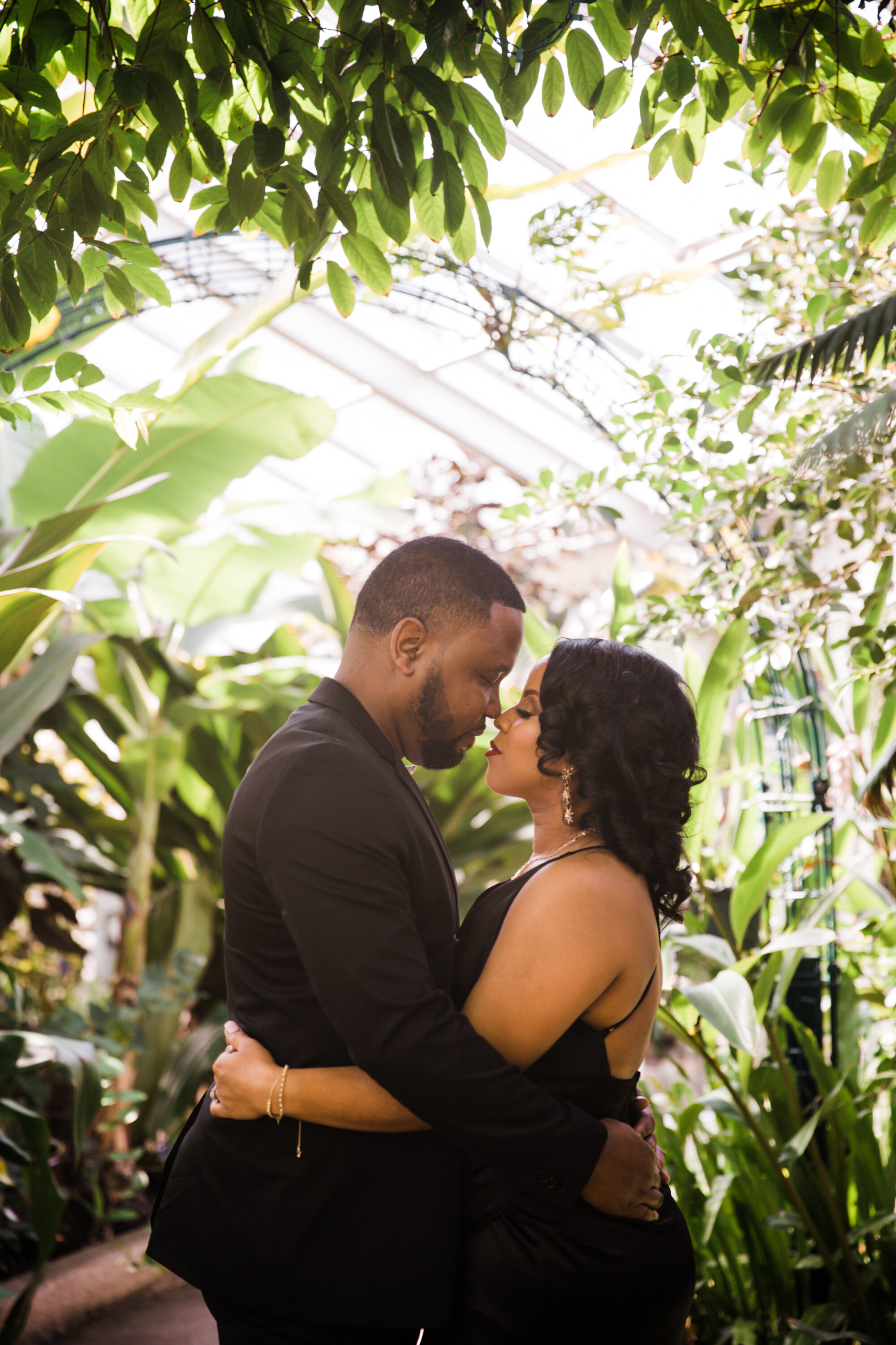 Best Wedding Photographers in Baltimore Free Engagement Session Maryland Megapixels Media Photography Rawlings Conservatory Engagement Photos Black Dress Black Couple in Love-13.jpg