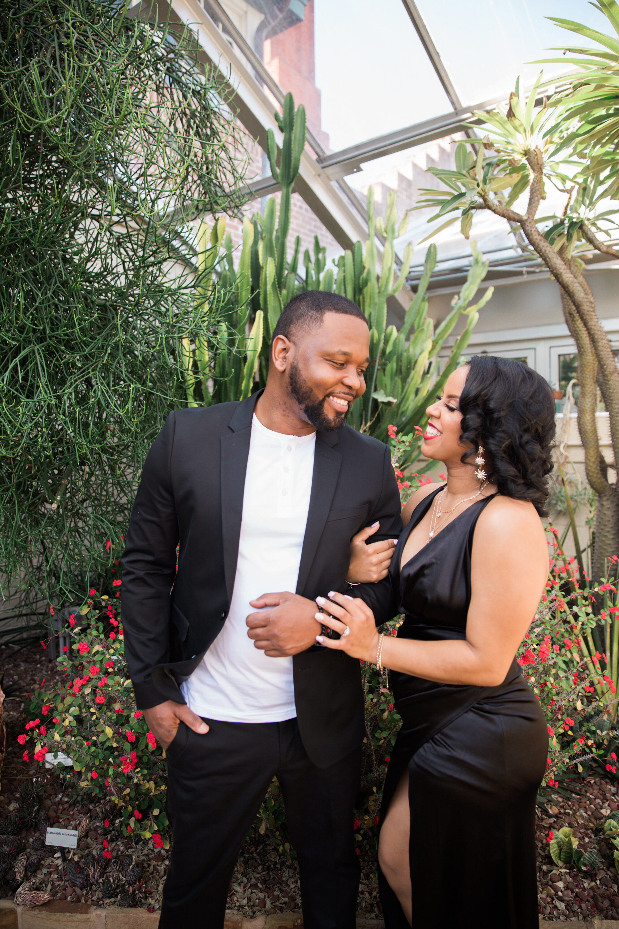 Best Wedding Photographers in Baltimore Free Engagement Session Maryland Megapixels Media Photography Rawlings Conservatory Engagement Photos Black Dress Black Couple in Love-18.jpg