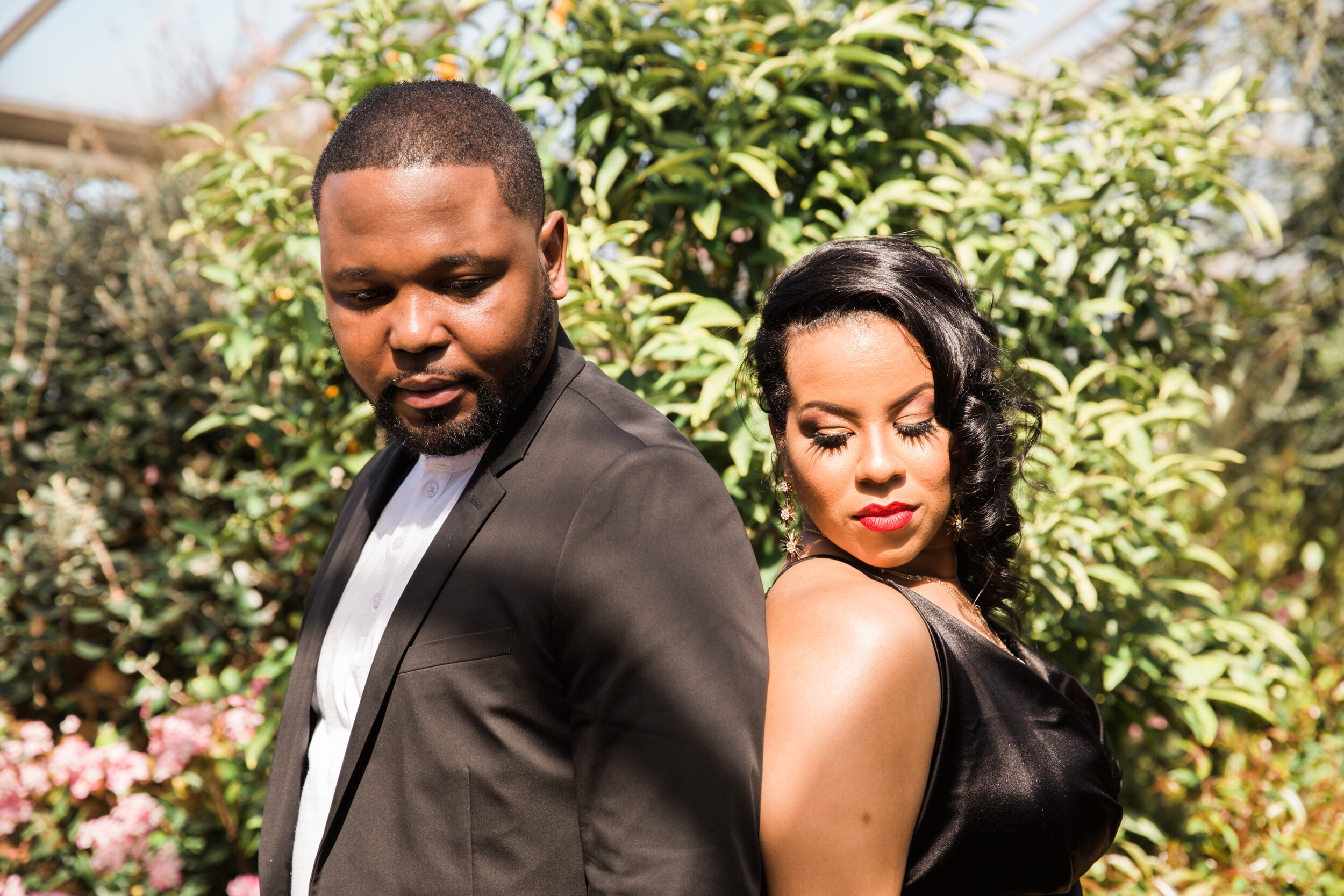 Best Wedding Photographers in Baltimore Free Engagement Session Maryland Megapixels Media Photography Rawlings Conservatory Engagement Photos Black Dress Black Couple in Love-19.jpg