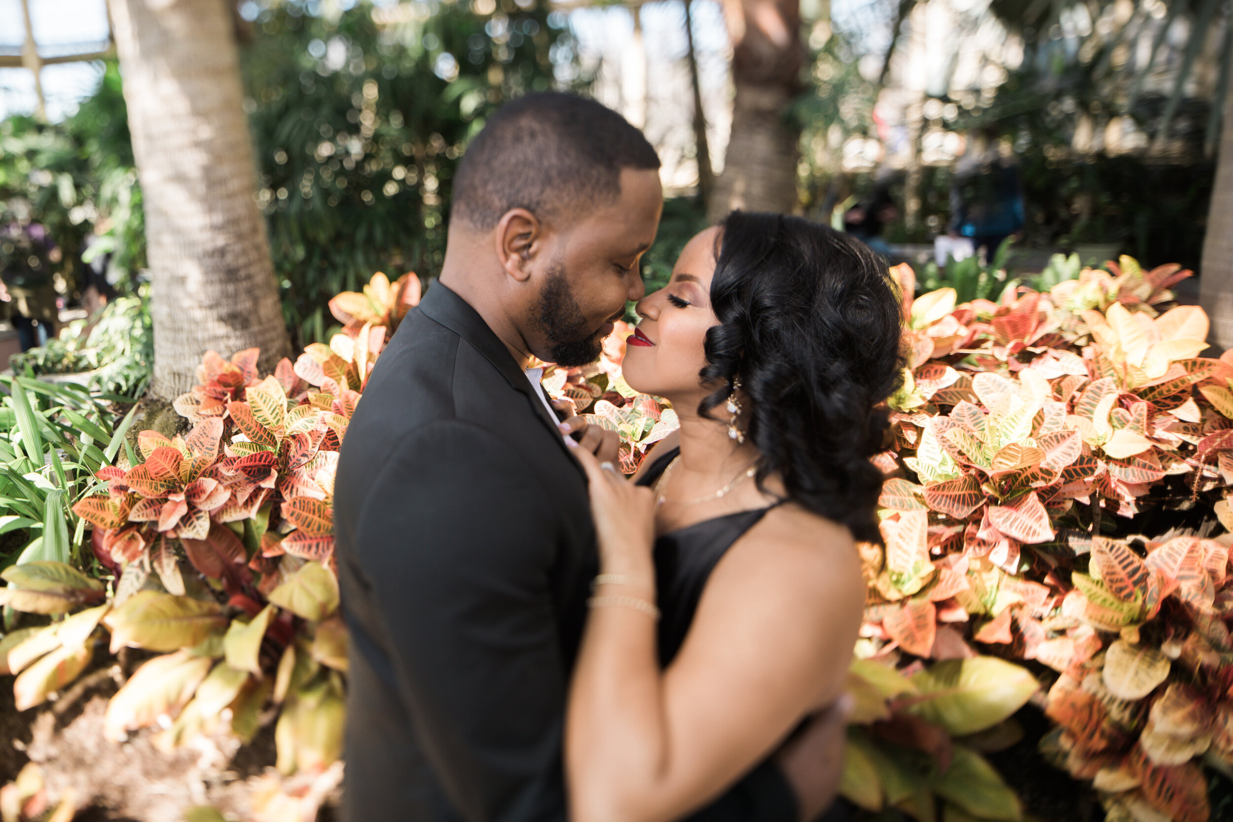 Best Wedding Photographers in Baltimore Free Engagement Session Maryland Megapixels Media Photography Rawlings Conservatory Engagement Photos Black Dress Black Couple in Love-22.jpg