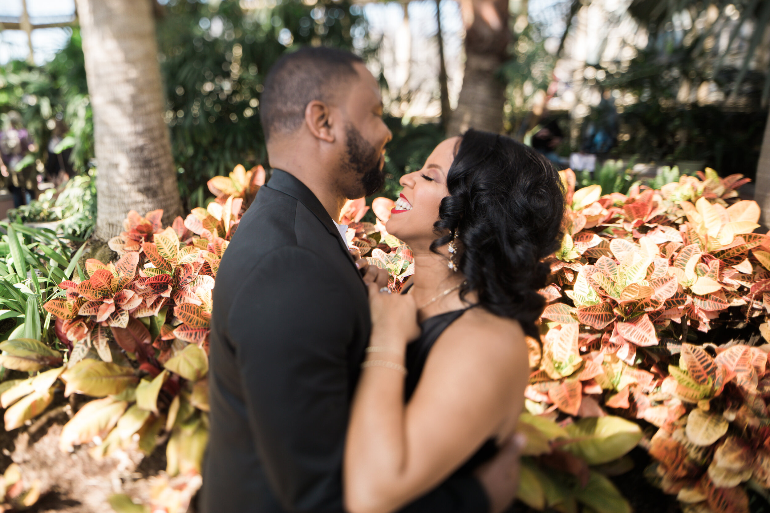 Best Wedding Photographers in Baltimore Free Engagement Session Maryland Megapixels Media Photography Rawlings Conservatory Engagement Photos Black Dress Black Couple in Love-23.jpg