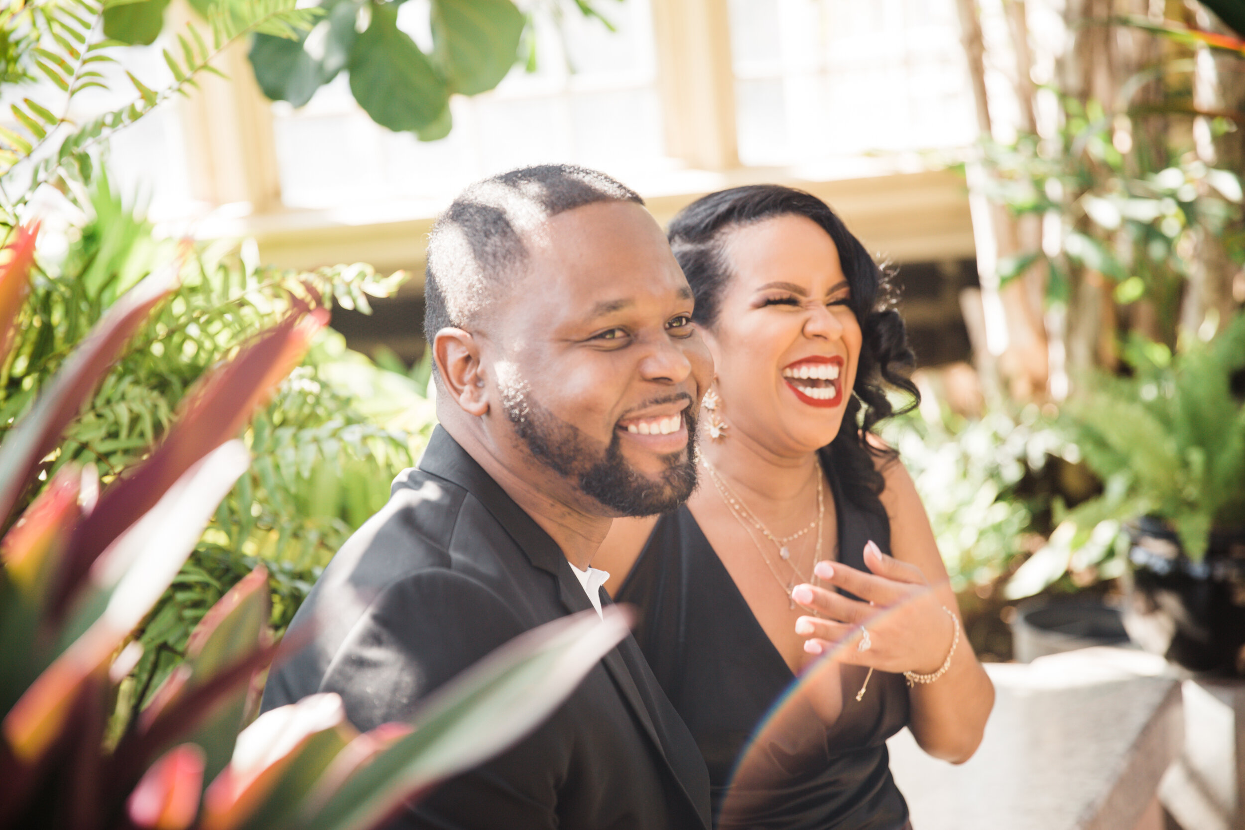 Best Wedding Photographers in Baltimore Free Engagement Session Maryland Megapixels Media Photography Rawlings Conservatory Engagement Photos Black Dress Black Couple in Love-25.jpg