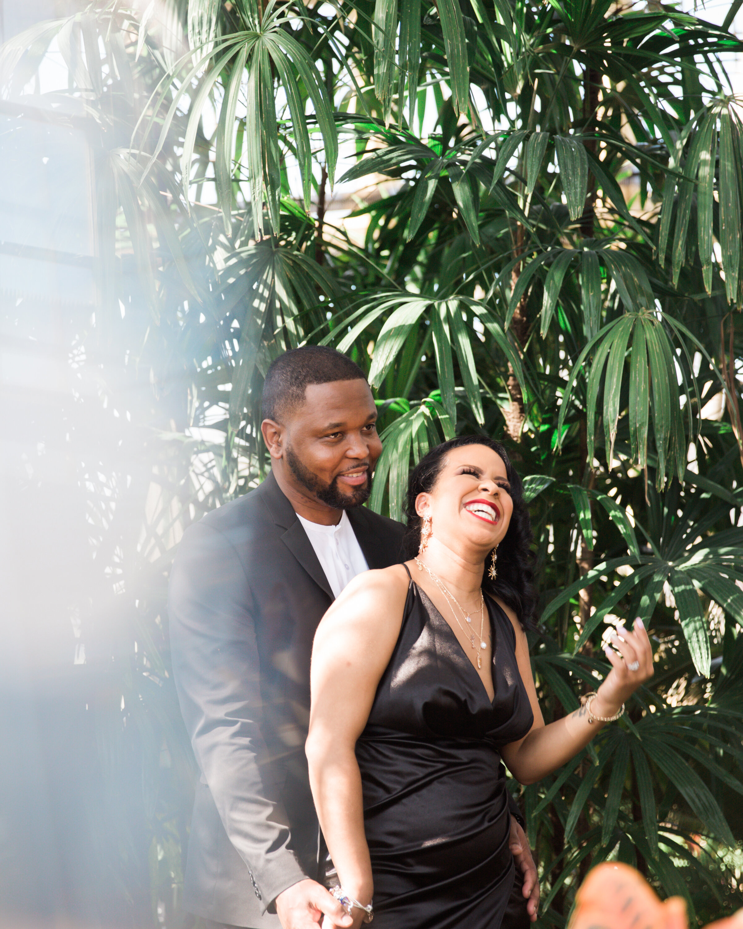 Best Wedding Photographers in Baltimore Free Engagement Session Maryland Megapixels Media Photography Rawlings Conservatory Engagement Photos Black Dress Black Couple in Love-29.jpg