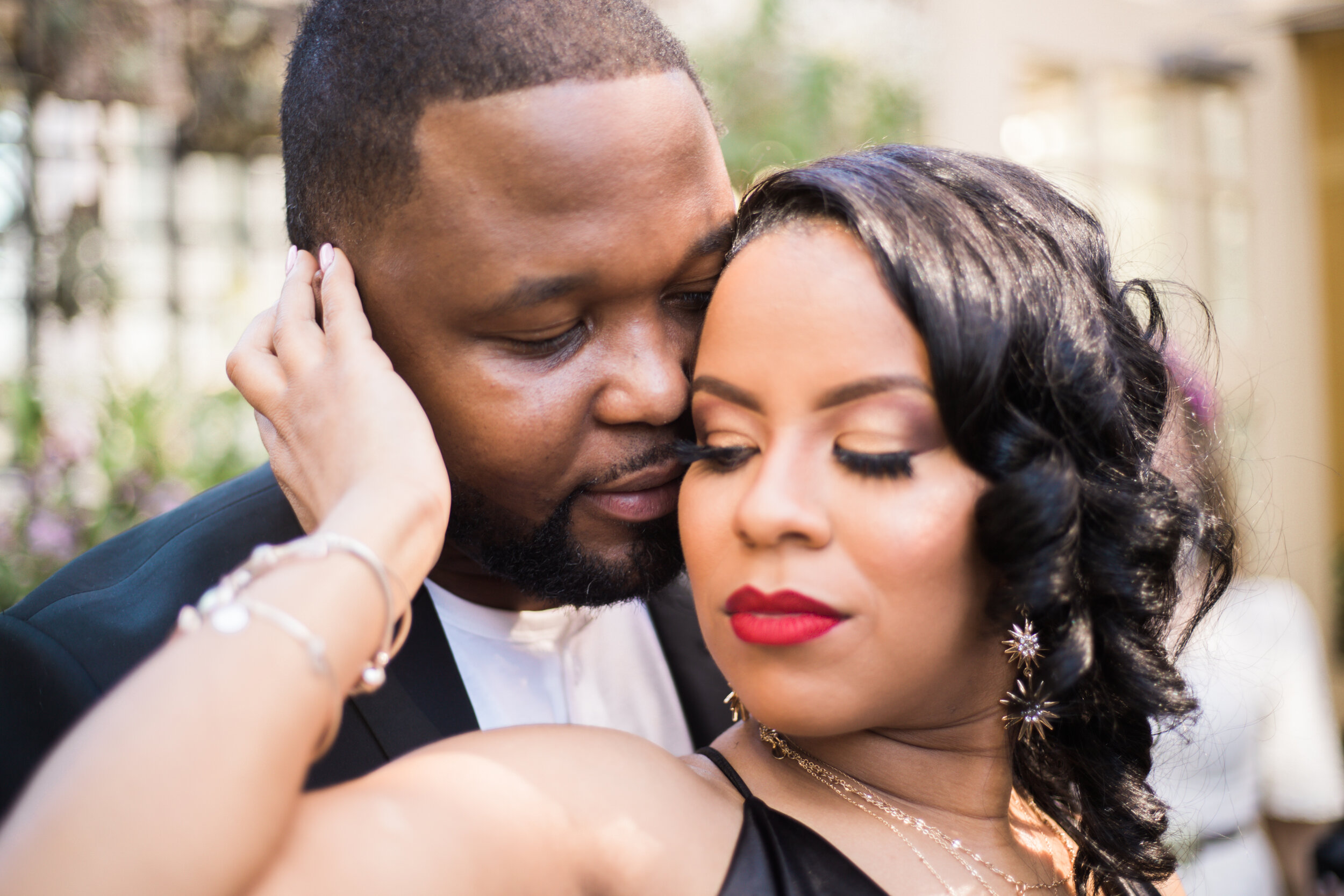 Best Wedding Photographers in Baltimore Free Engagement Session Maryland Megapixels Media Photography Rawlings Conservatory Engagement Photos Black Dress Black Couple in Love-37.jpg