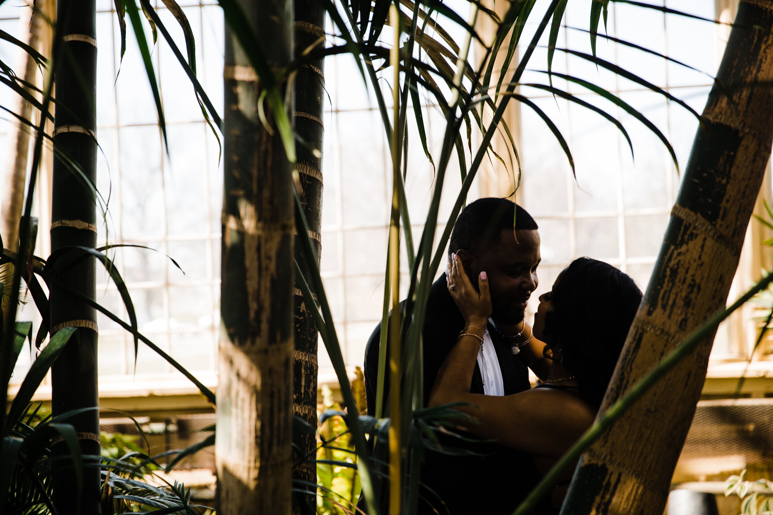 Best Wedding Photographers in Baltimore Free Engagement Session Maryland Megapixels Media Photography Rawlings Conservatory Engagement Photos Black Dress Black Couple in Love-45.jpg