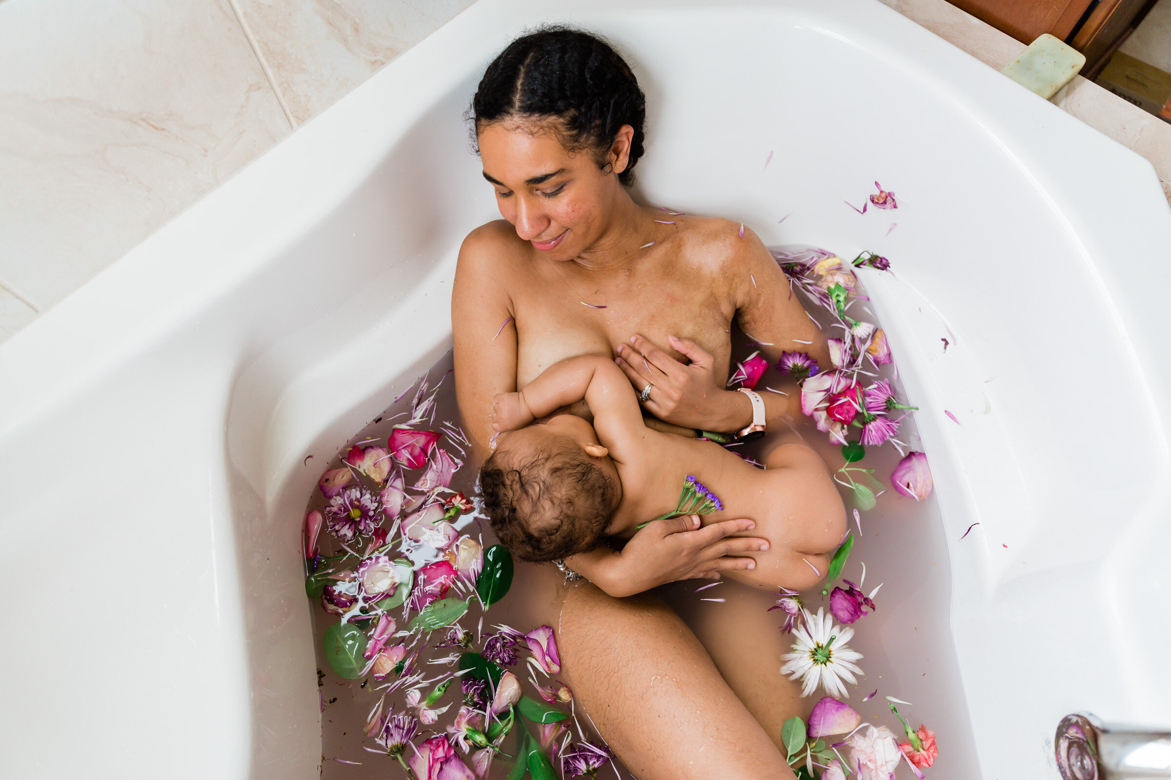 Black Breastfeeding Week Black Mom Milk Bath with Baby Baltimore Maternity Photographer Megapixels Media Photography-24.jpg