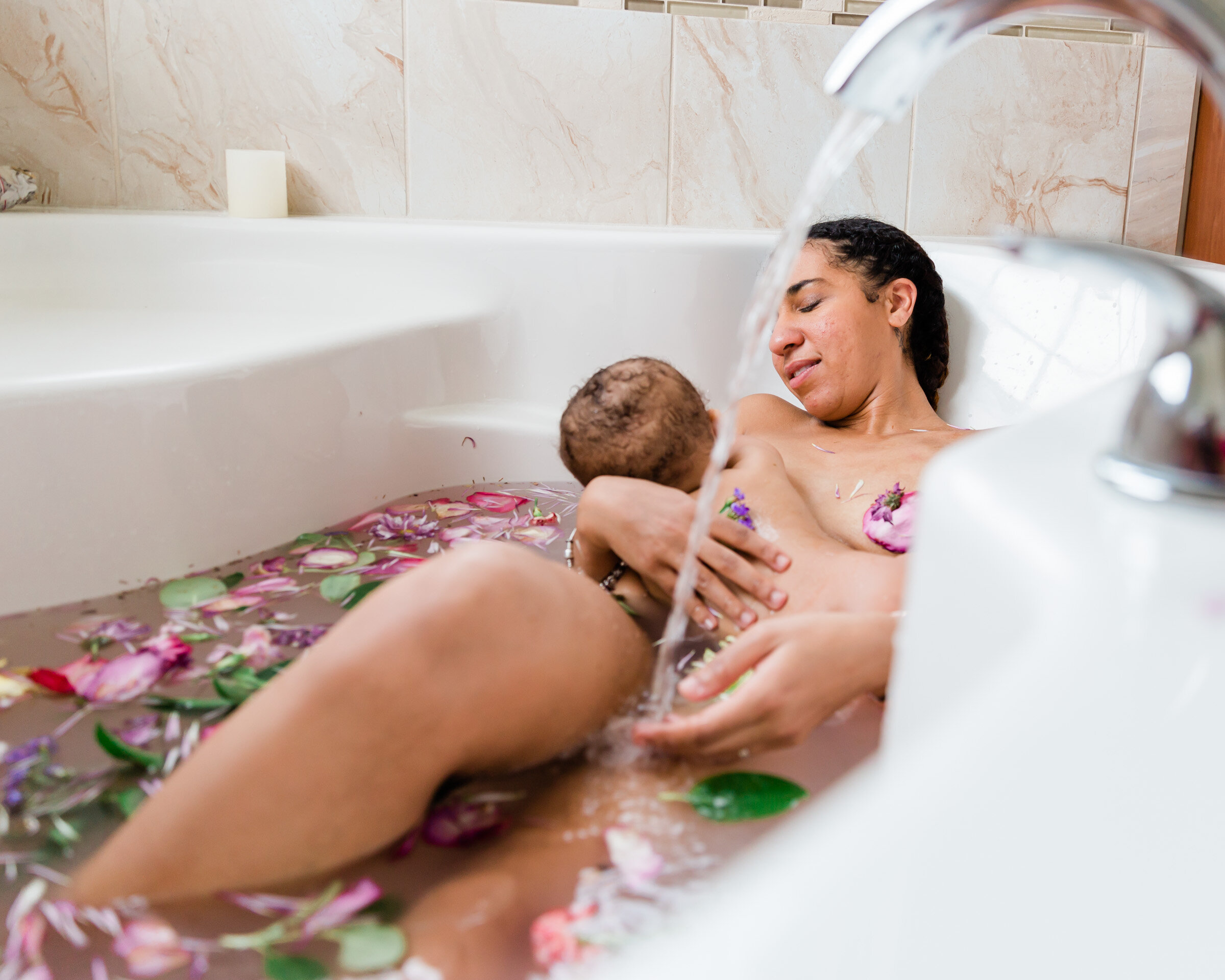 Black Breastfeeding Week Black Mom Milk Bath with Baby Baltimore Maternity Photographer Megapixels Media Photography-27.jpg