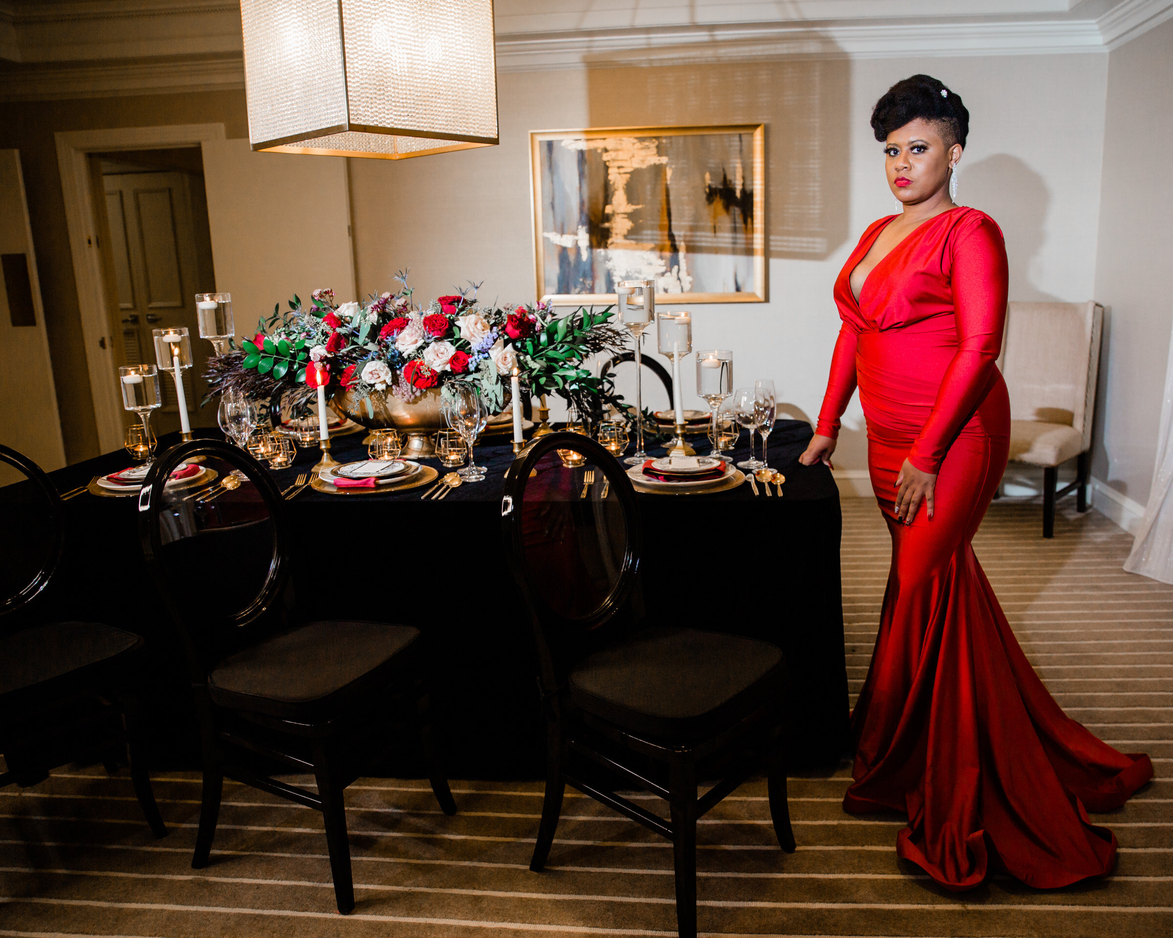 Bad Red Dress Birthday Photoshoot at Royal Sonesta Baltimore Black Female Photographer Megapixels Media-48.jpg
