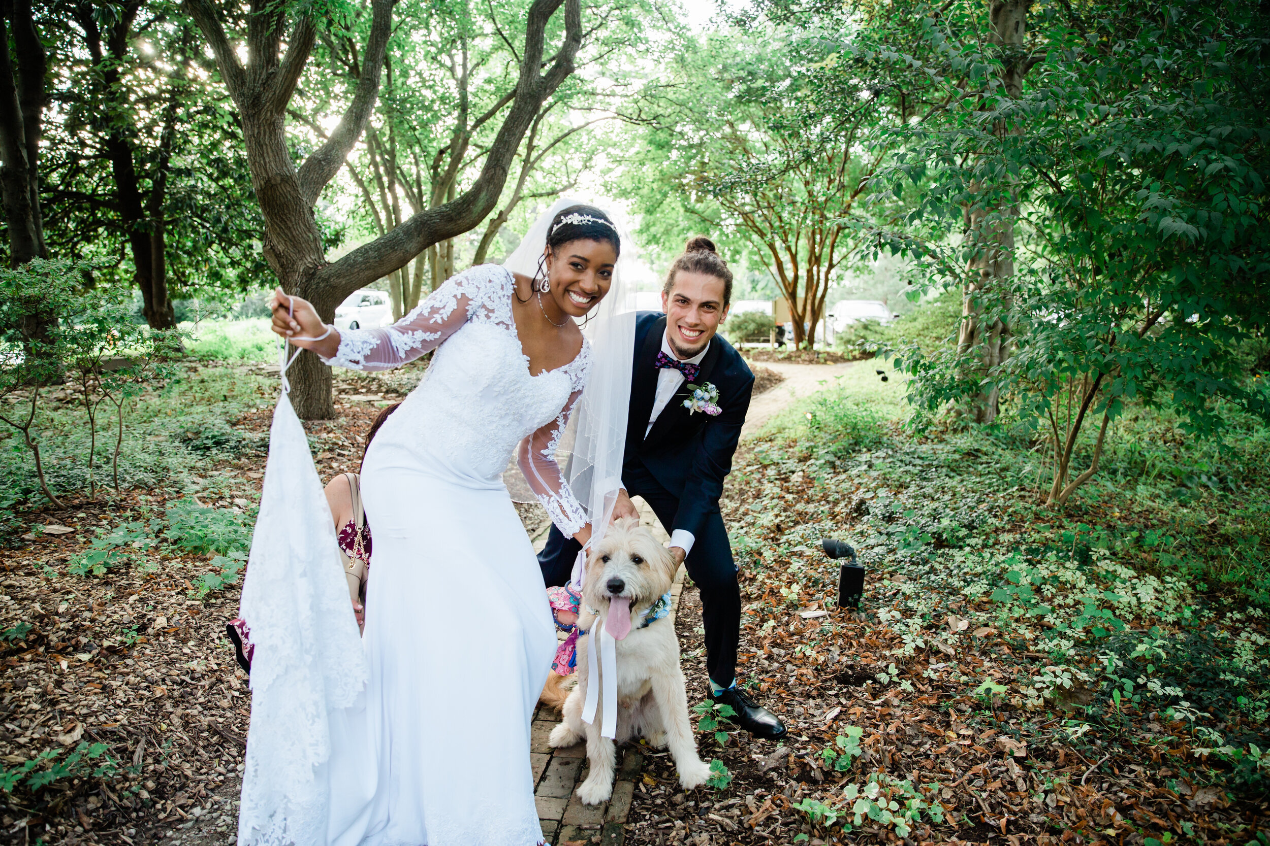 Bride and Groom with their Dog Megapixels Media.jpeg