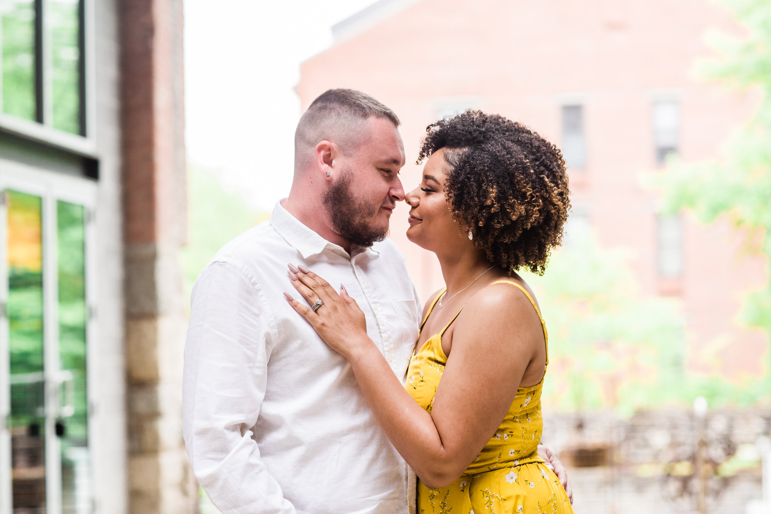 Yellow Happy Engagement Photos at Clipper Mill Maryland Megapixels Media-3.jpg