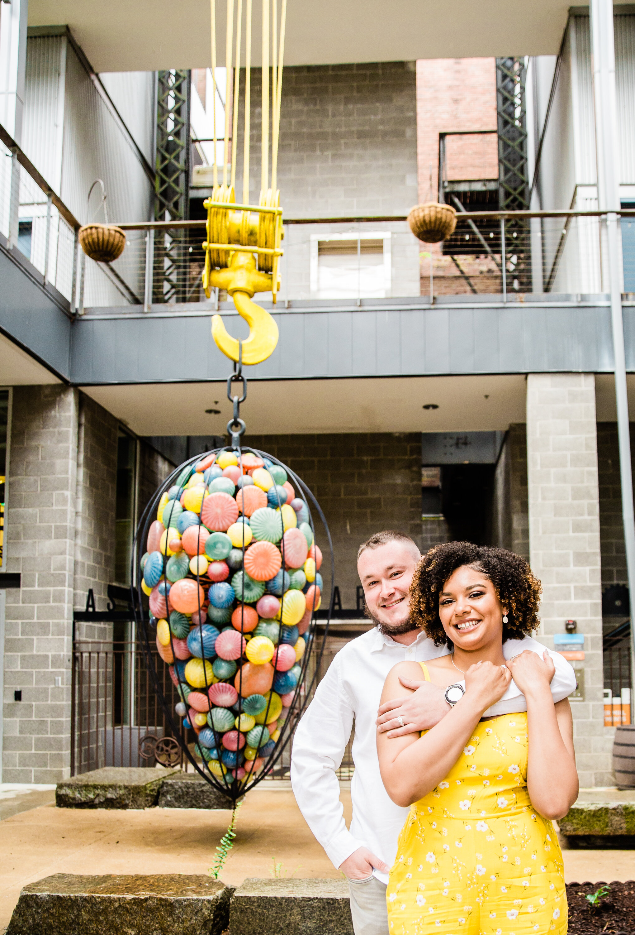 Yellow Happy Engagement Photos at Clipper Mill Maryland Megapixels Media-8.jpg