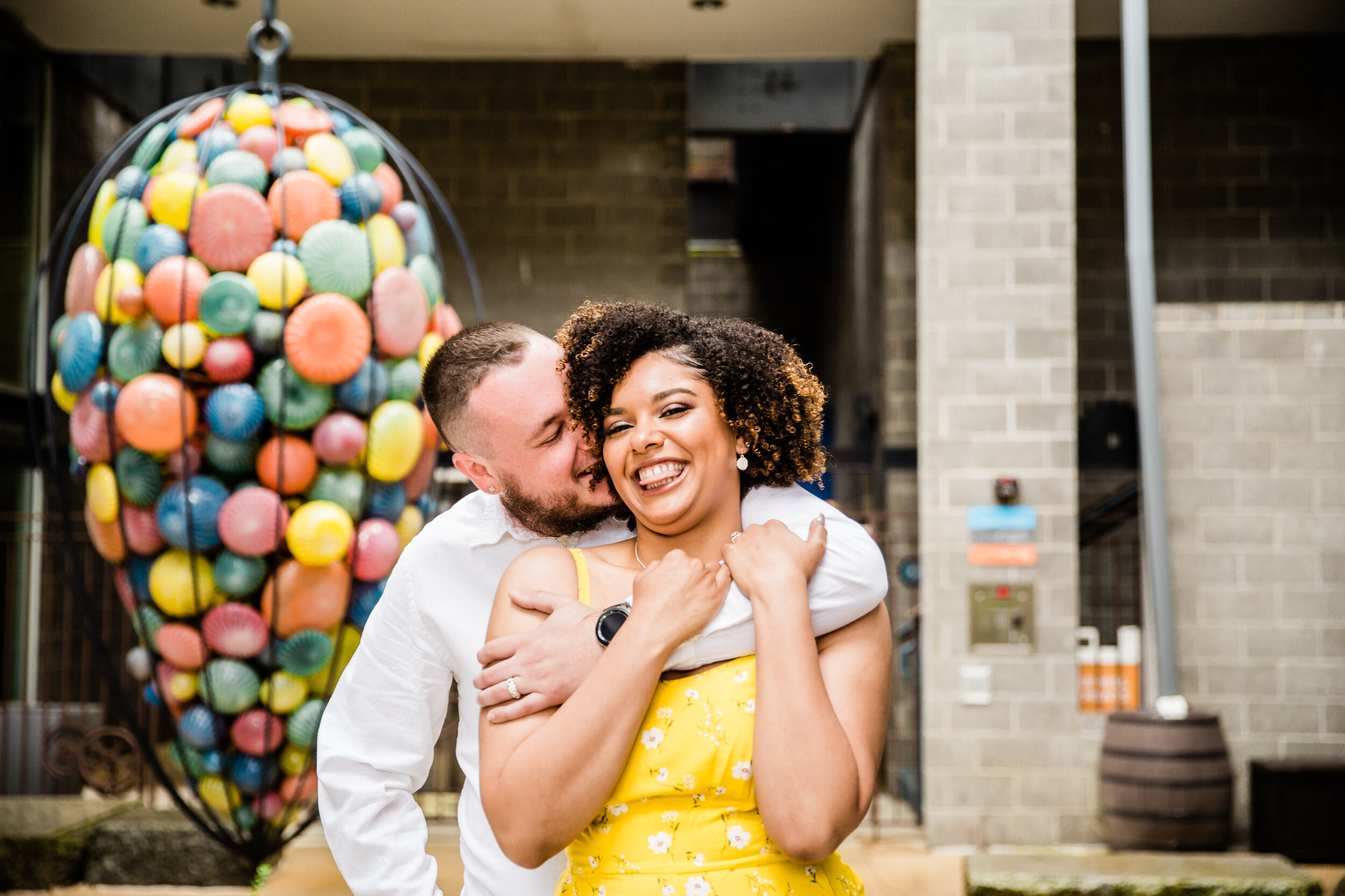 Yellow Happy Engagement Photos at Clipper Mill Maryland Megapixels Media-10.jpg