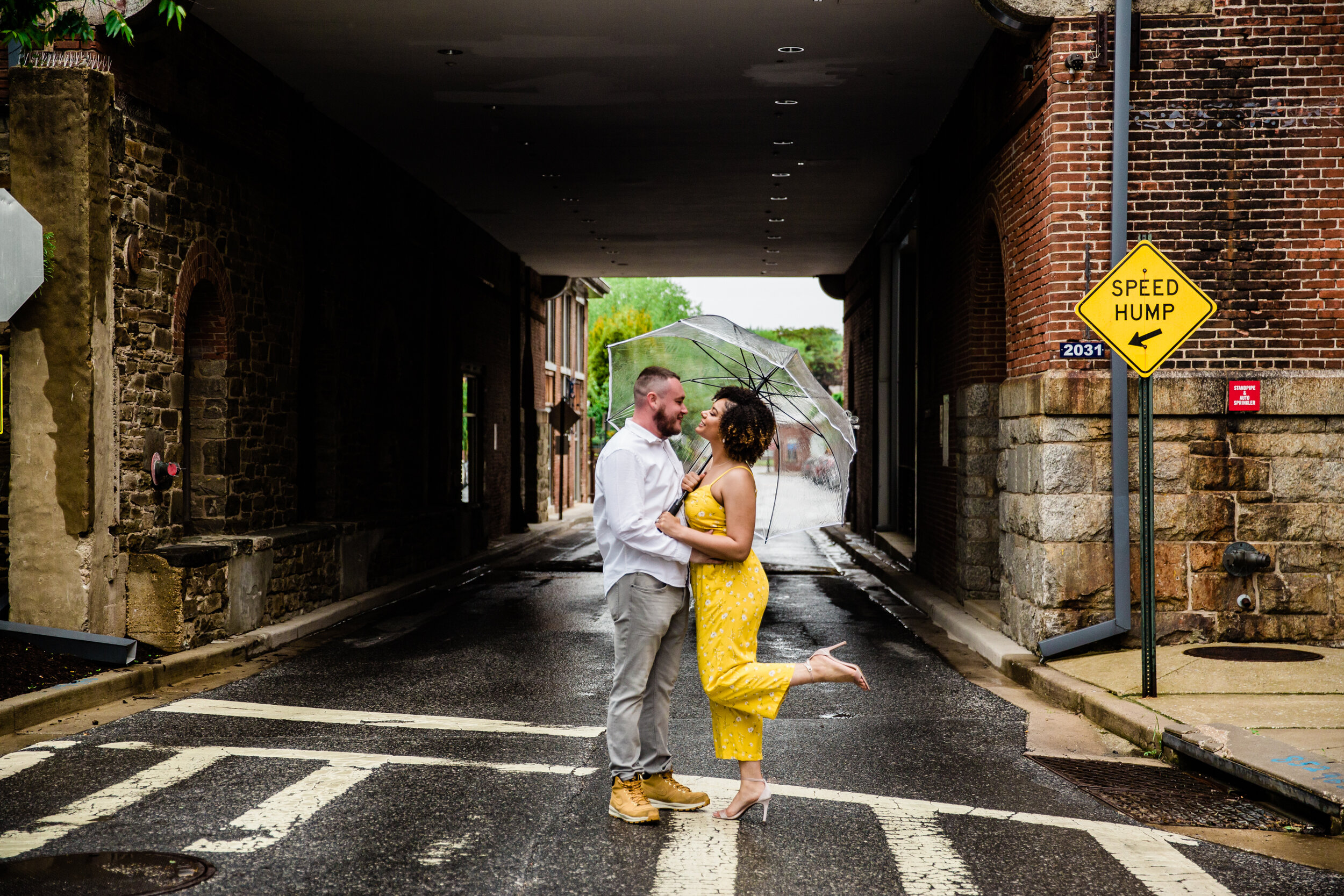 Yellow Happy Engagement Photos at Clipper Mill Maryland Megapixels Media-24.jpg