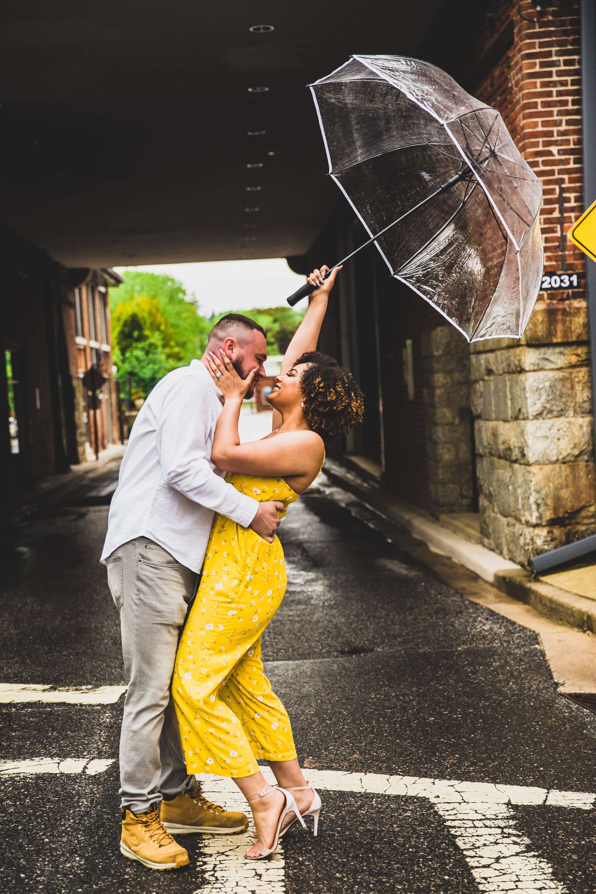 Yellow Happy Engagement Photos at Clipper Mill Maryland Megapixels Media-28.jpg