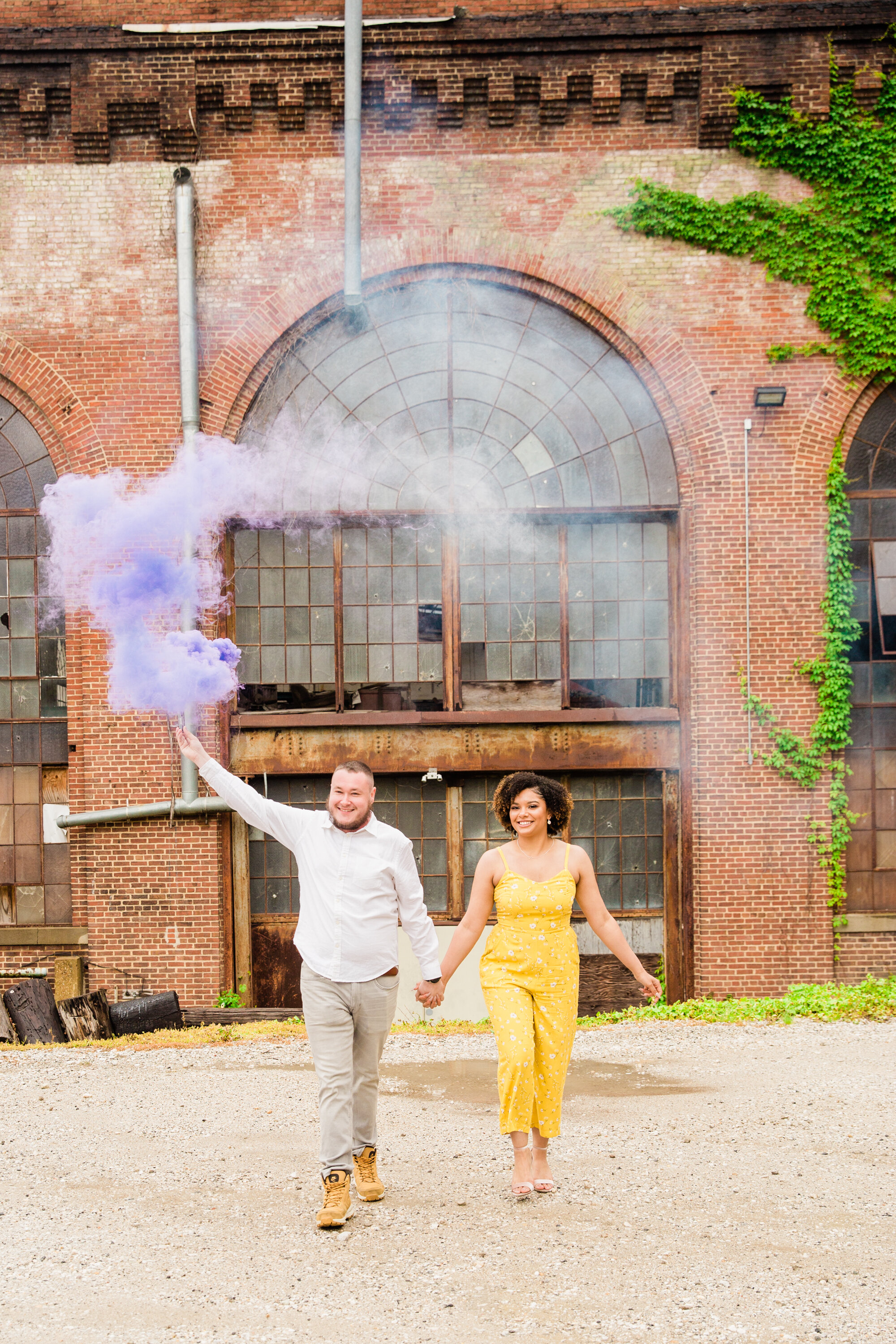 Yellow Happy Engagement Photos at Clipper Mill Maryland Megapixels Media-35.jpg