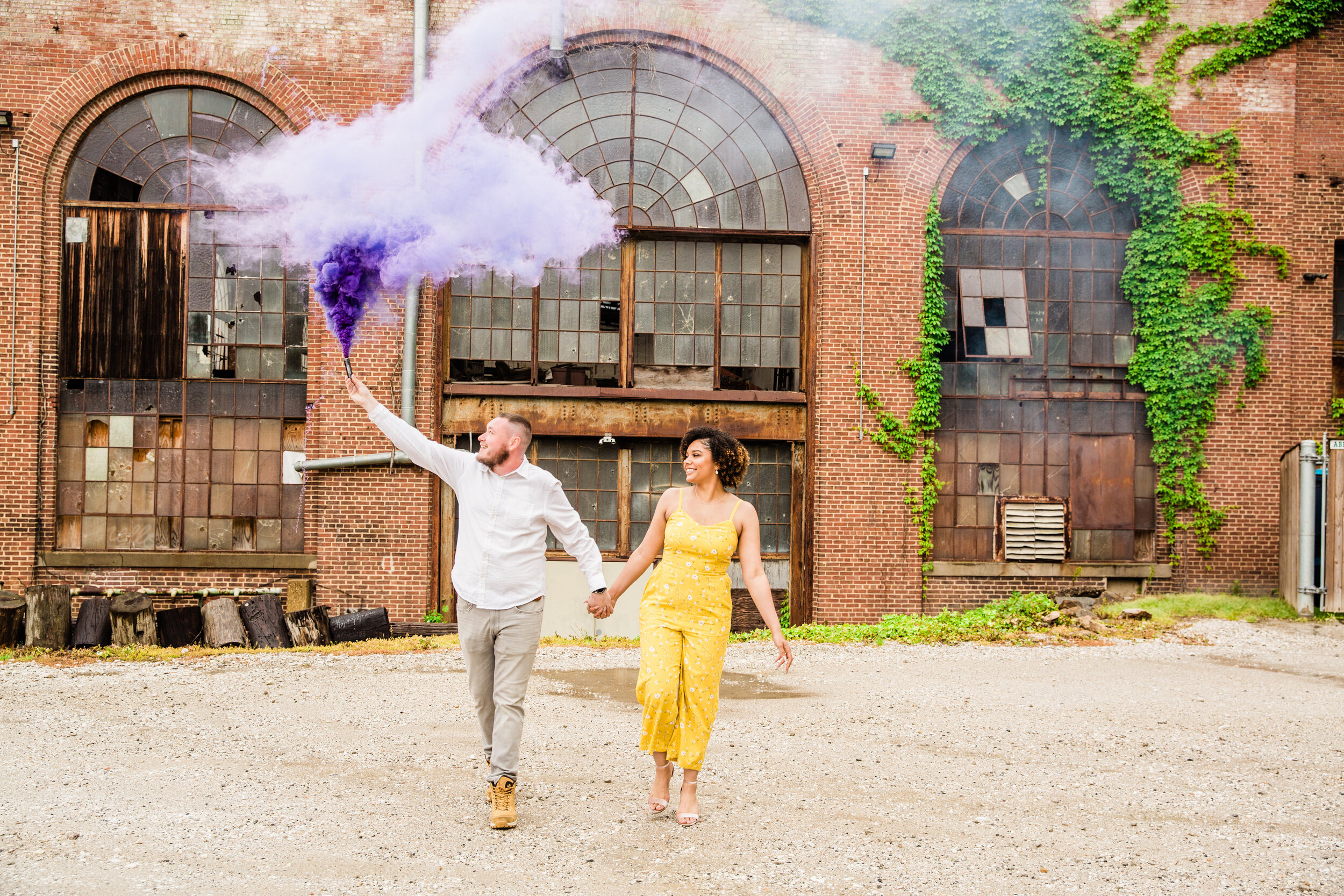 Yellow Happy Engagement Photos at Clipper Mill Maryland Megapixels Media-37.jpg