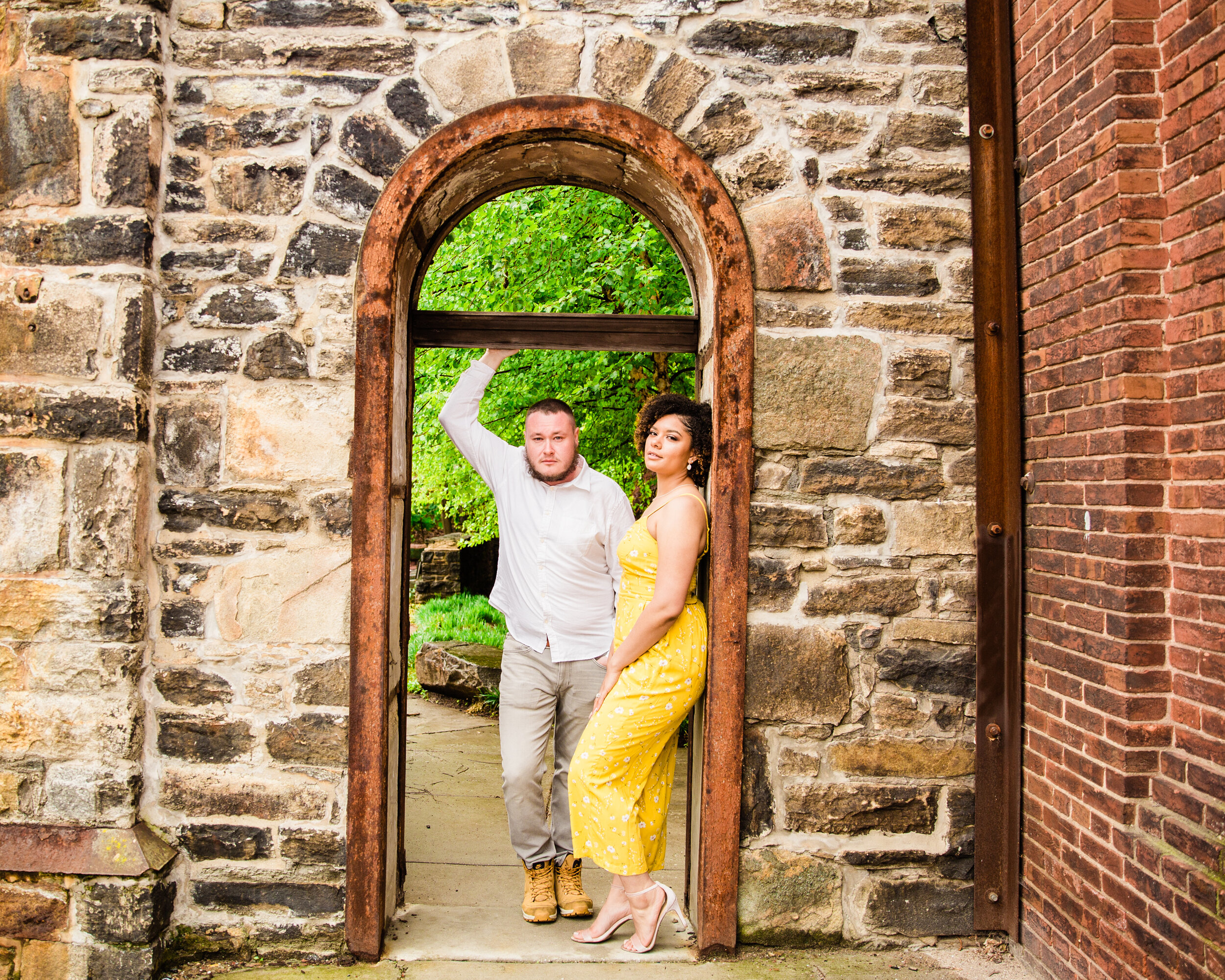 Yellow Happy Engagement Photos at Clipper Mill Maryland Megapixels Media-45.jpg