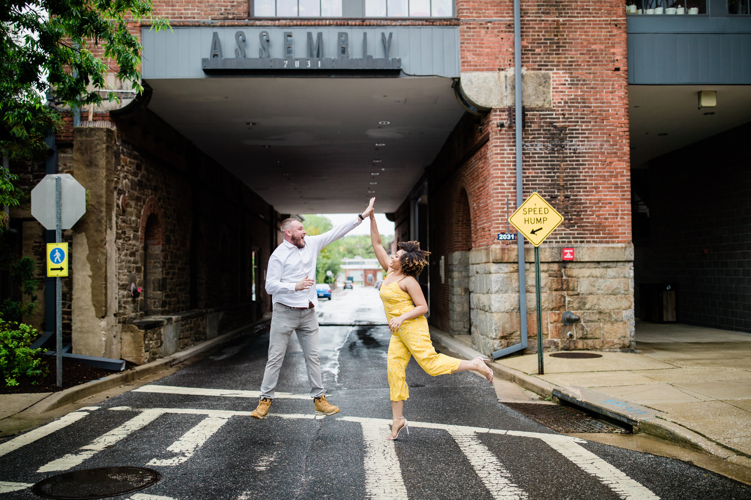 Yellow Happy Engagement Photos at Clipper Mill Maryland Megapixels Media-52.jpg