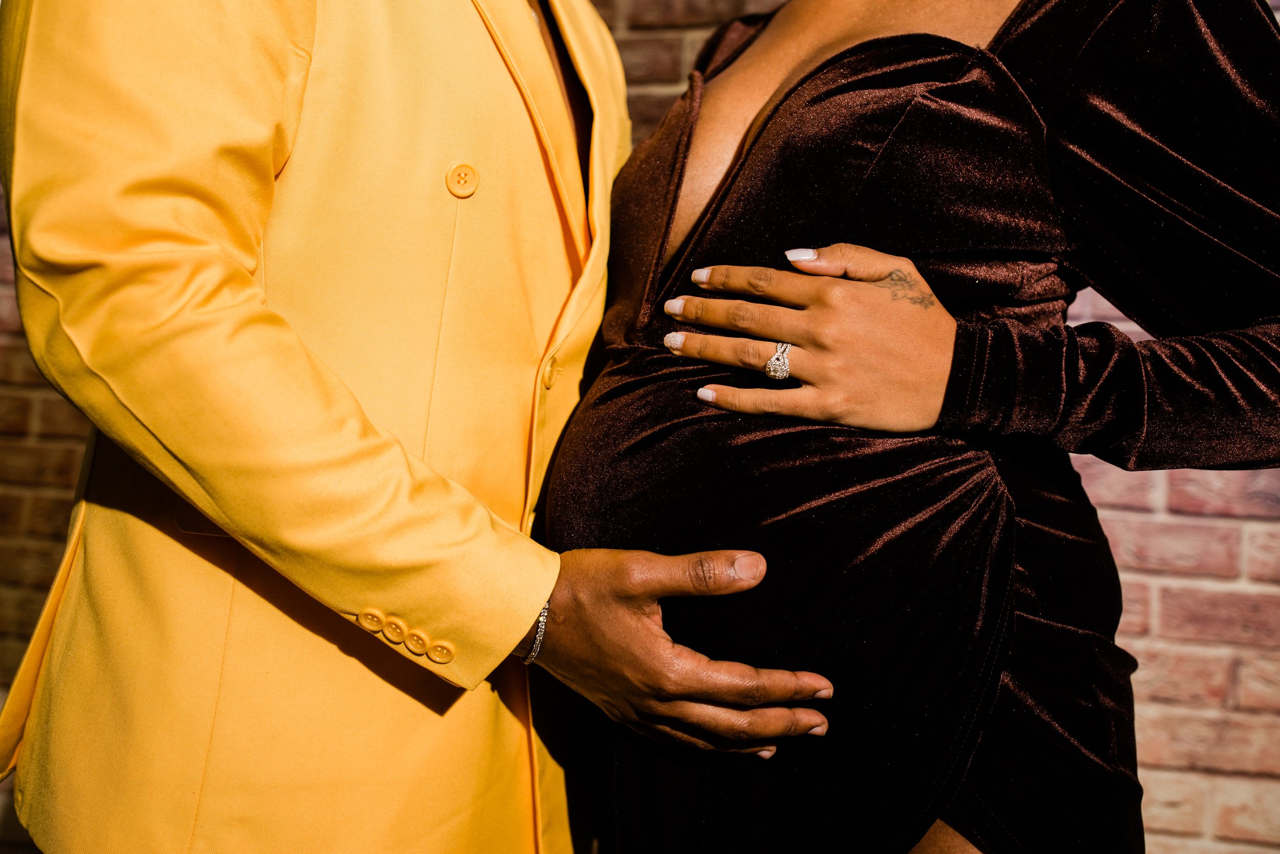 Yellow and Gold Maternity Session in Baltimore Maryland Best Black Maternity Photographers Megapixels Media Photography-1.jpg