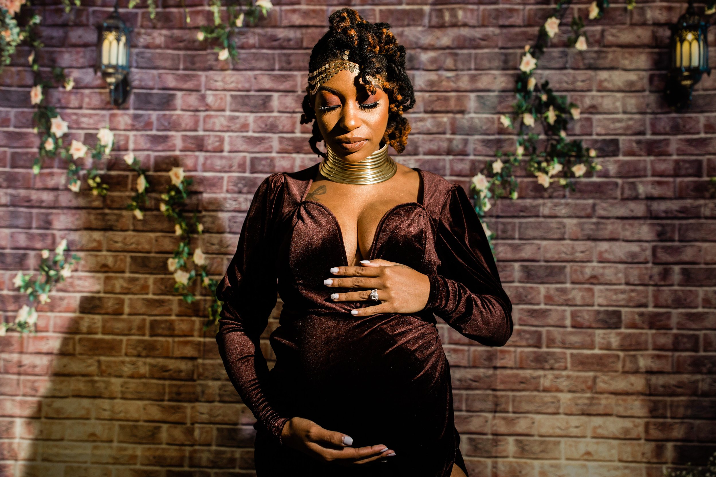 Yellow and Gold Maternity Session in Baltimore Maryland Best Black Maternity Photographers Megapixels Media Photography-7.jpg