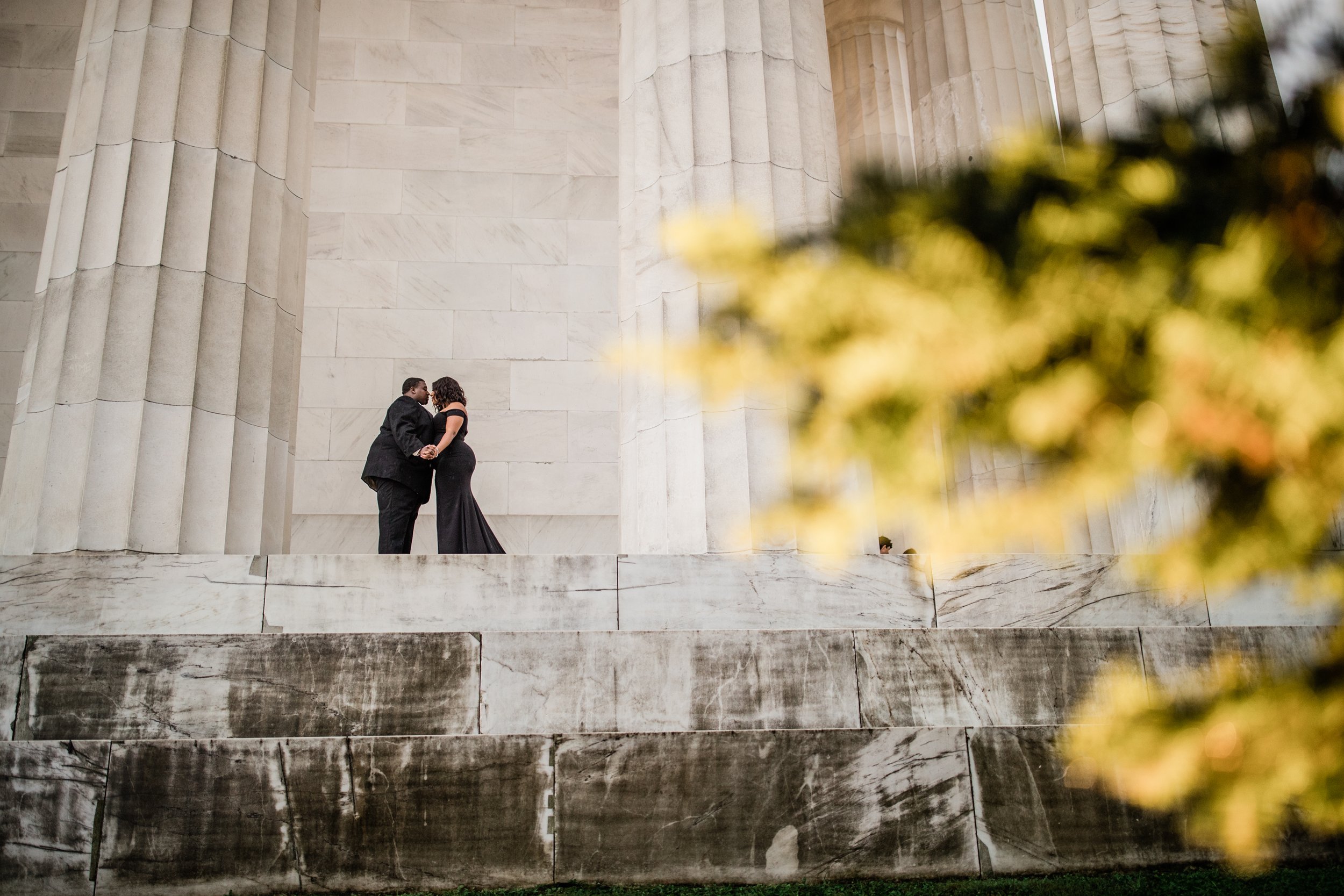 Best Black Wedding Photographers in Washington DC Megapixels Media Photography Engagement Photos at the Lincoln Memorial-9.jpg