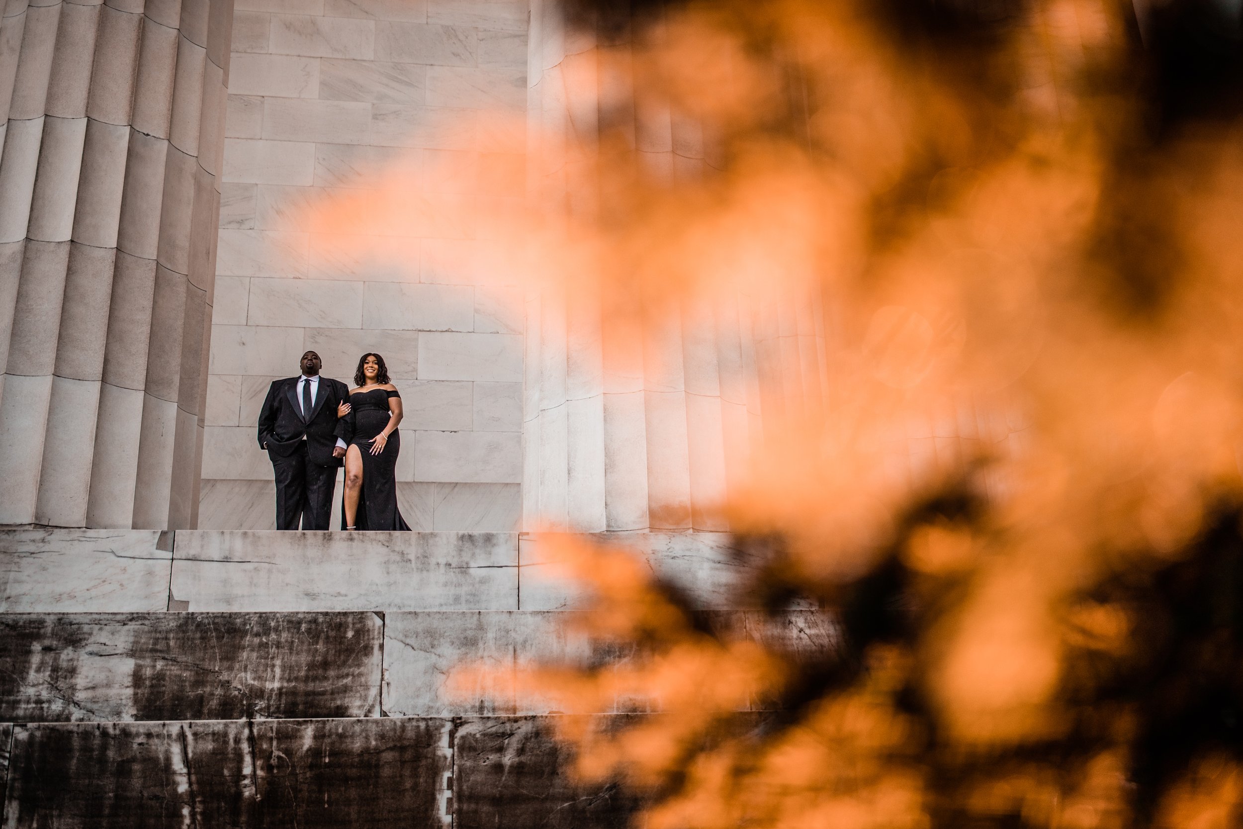 Best Black Wedding Photographers in Washington DC Megapixels Media Photography Engagement Photos at the Lincoln Memorial-11.jpg