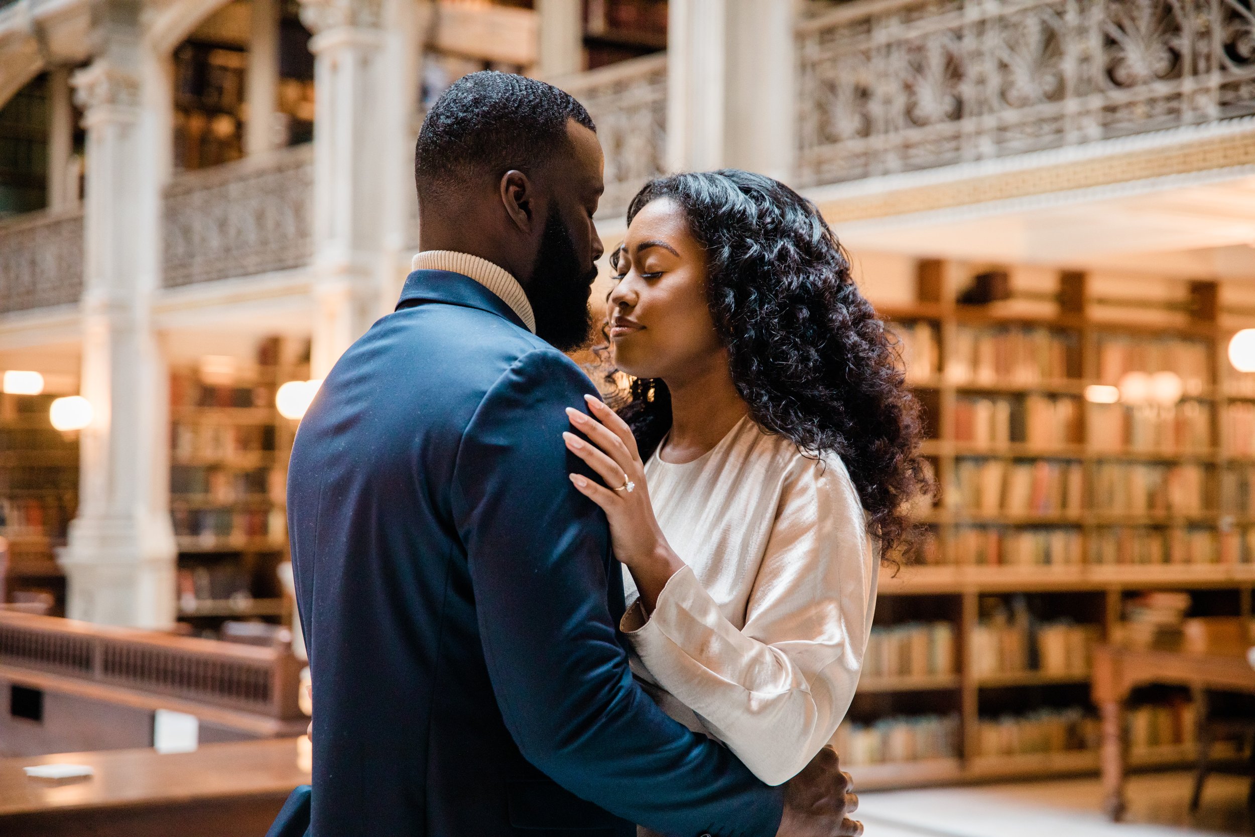 Disney Beauty and The Beast Inspired Engagement Session at The Peabody Library Baltimore Maryland shot by Megapixels Media Photography-12.jpg
