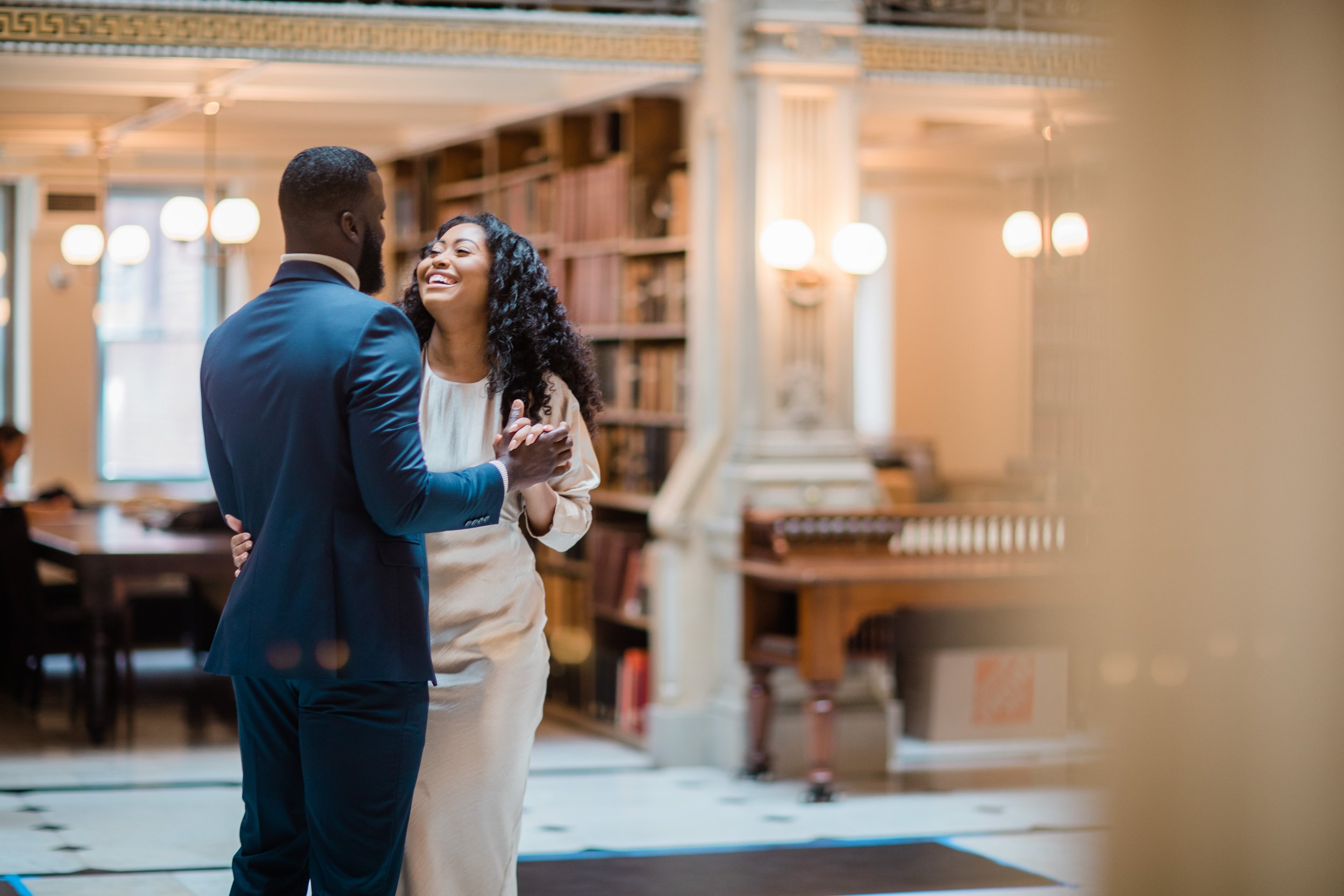 Disney Beauty and The Beast Inspired Engagement Session at The Peabody Library Baltimore Maryland shot by Megapixels Media Photography-16.jpg